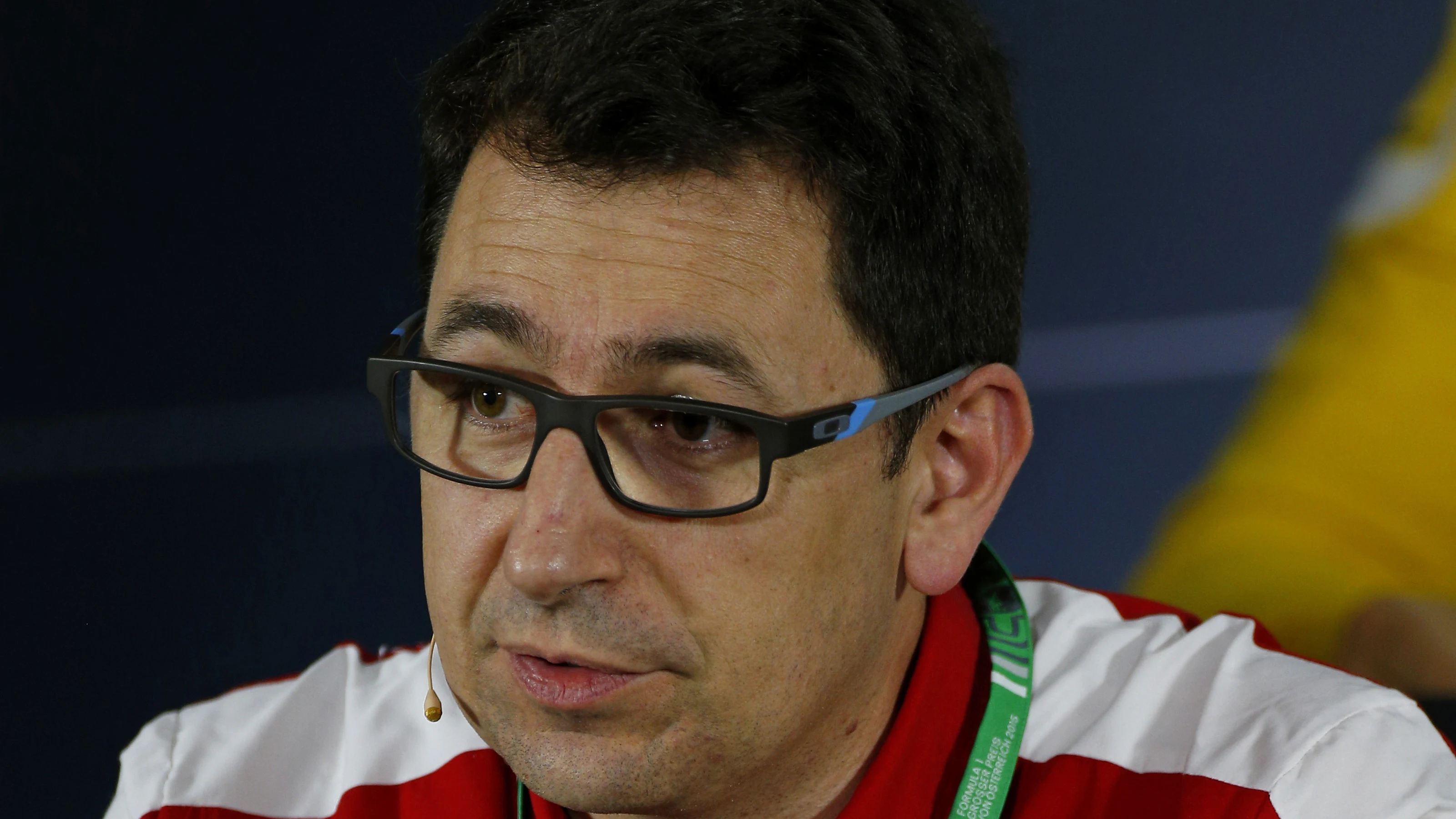 Mattia Binotto (ITA) Ferrari Race Engine Manager in the Press Conference at Formula One World
