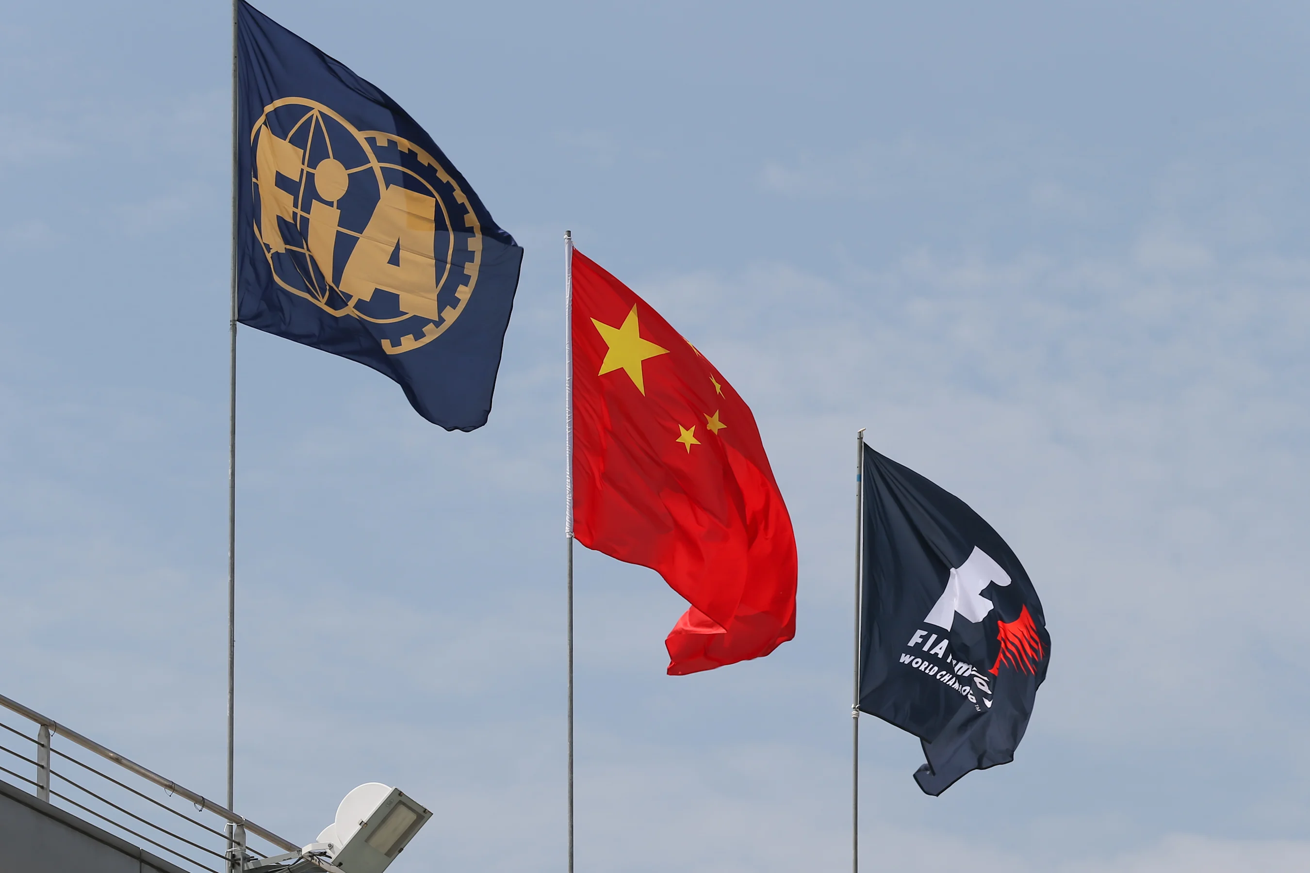 Flags at Formula One World Championship, Rd3, Chinese Grand Prix, Preparations, Shanghai, China,