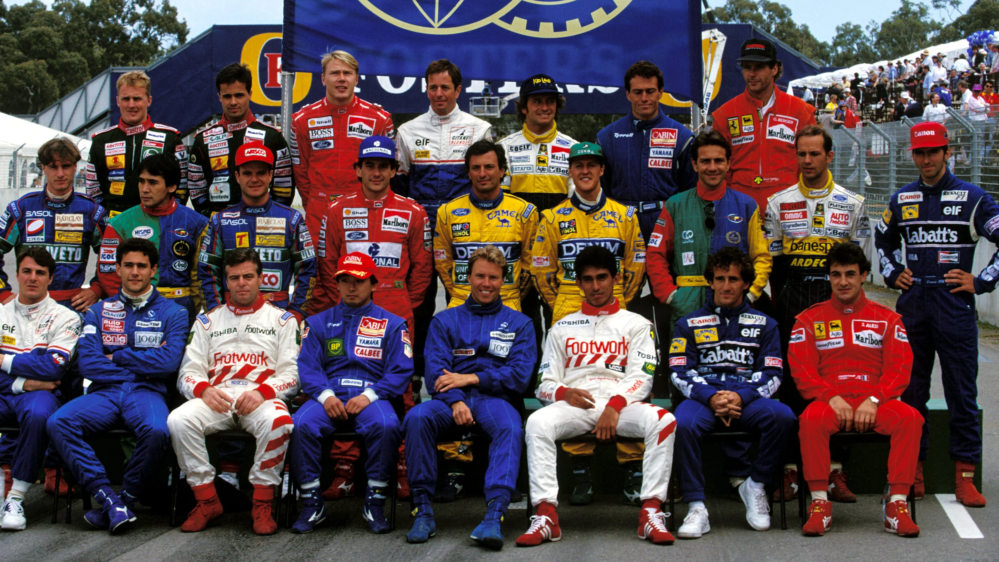 An end of season driversÃÆÃâÃÂ¢Ã¢âÂ¬ÃÂ¢ photograph (Back Row (L to R)): Johnny Herbert