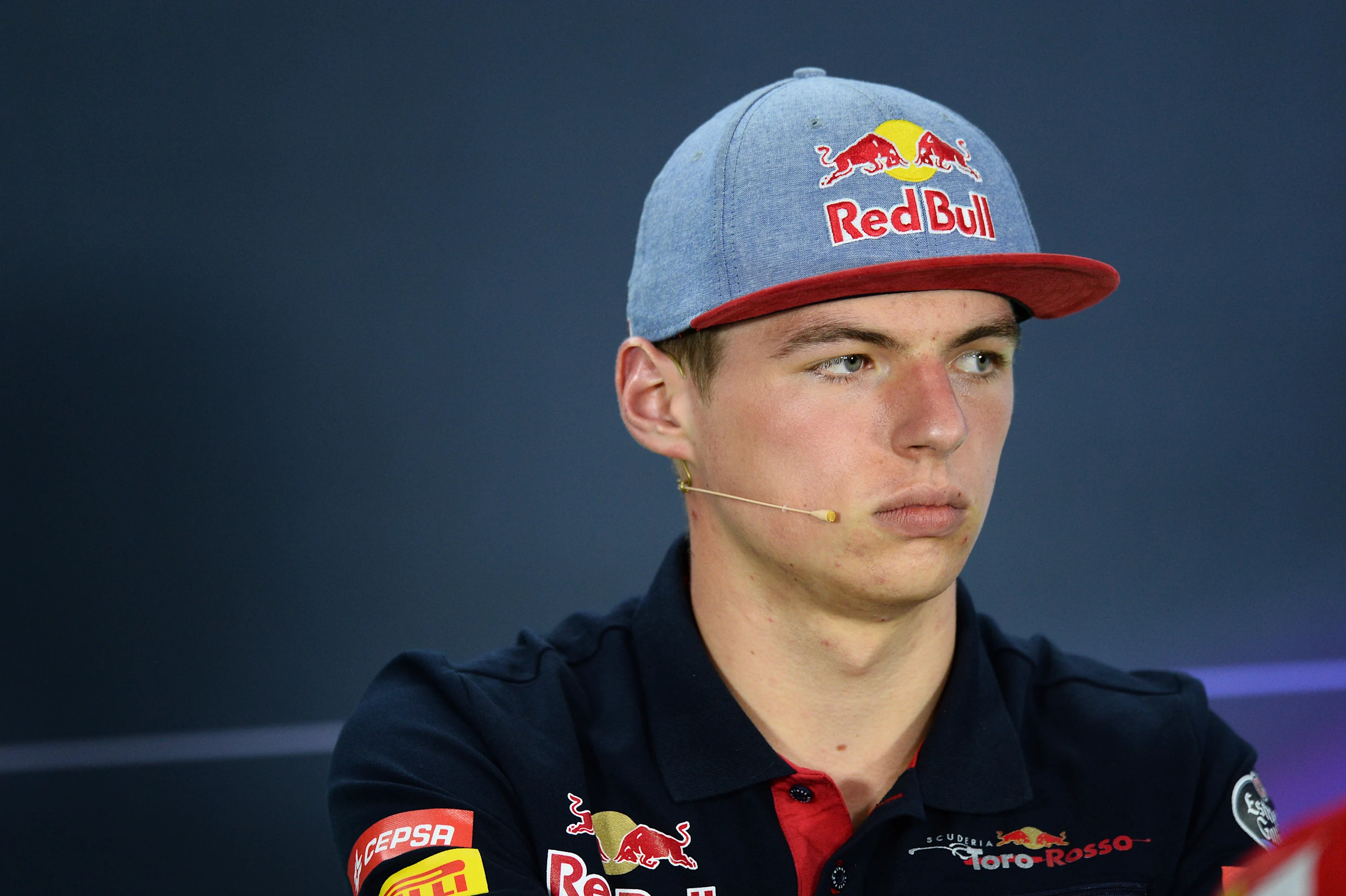 Max Verstappen (NDL) Scuderia Toro Rosso during the press conference at Formula One World