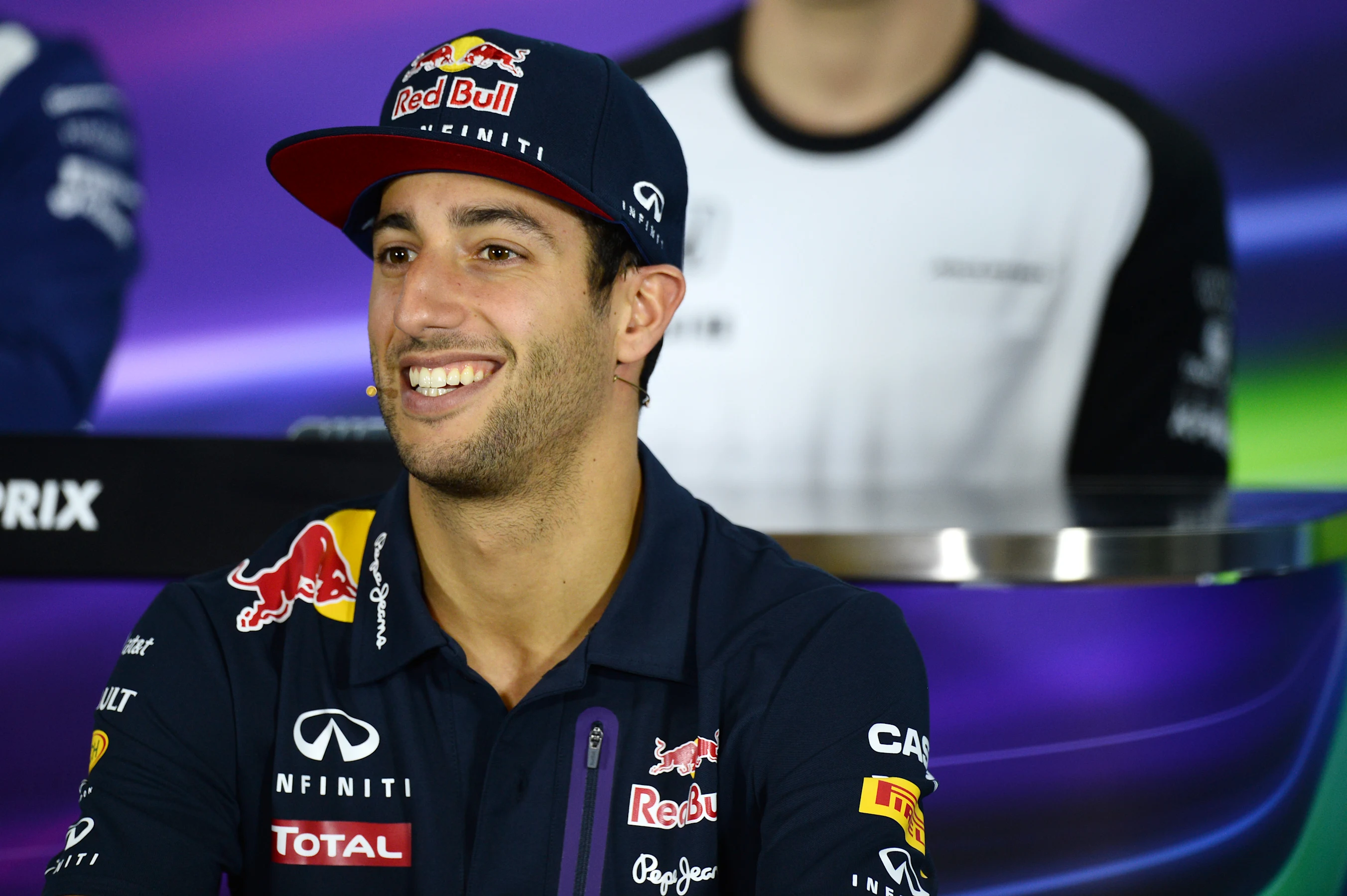 Daniel Ricciardo (AUS) Red Bull Racing during the press conference at Formula One World