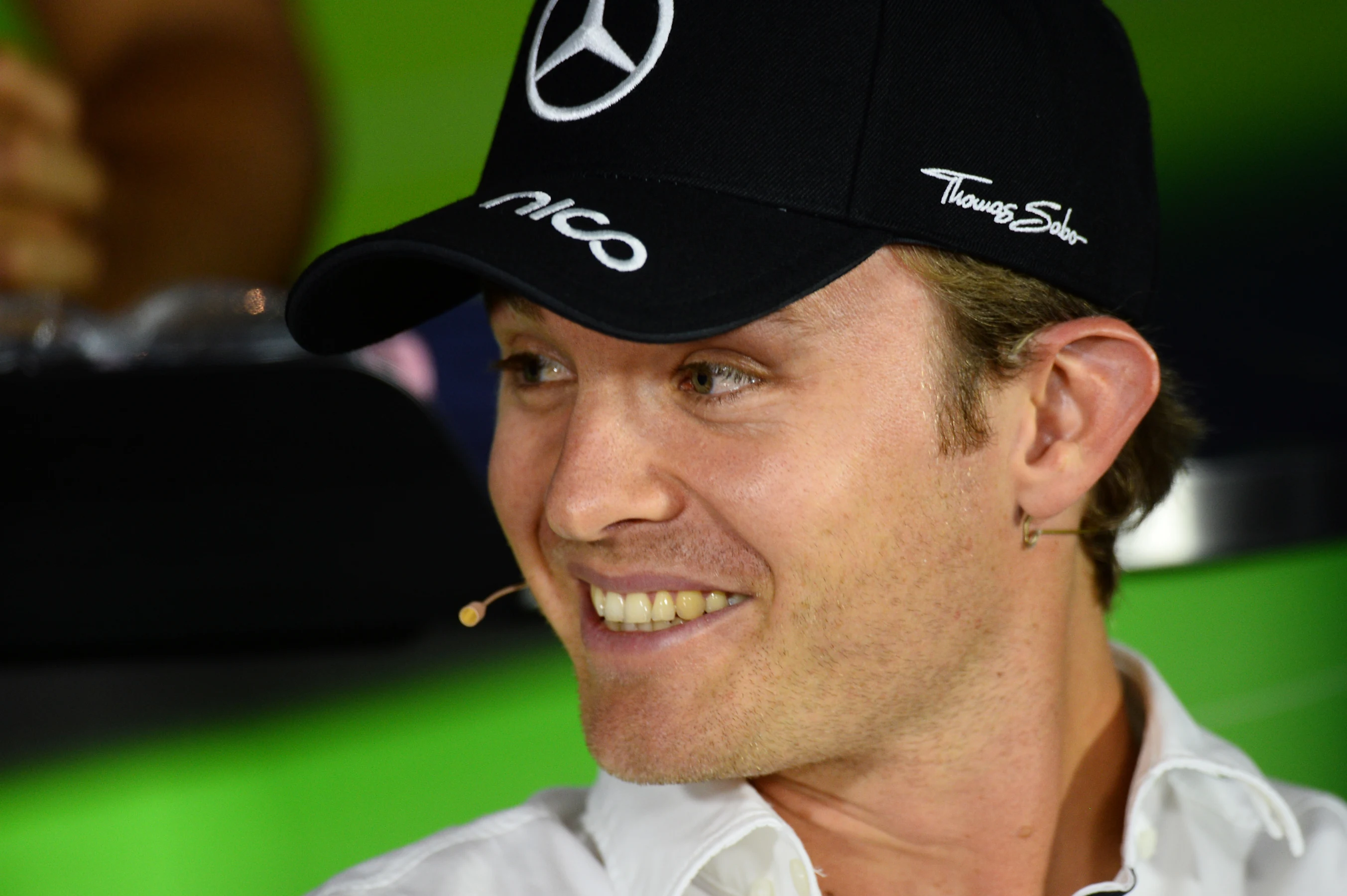 Nico Rosberg (GER) Mercedes AMG F1 in the Press Conference at Formula One World Championship, Rd12,