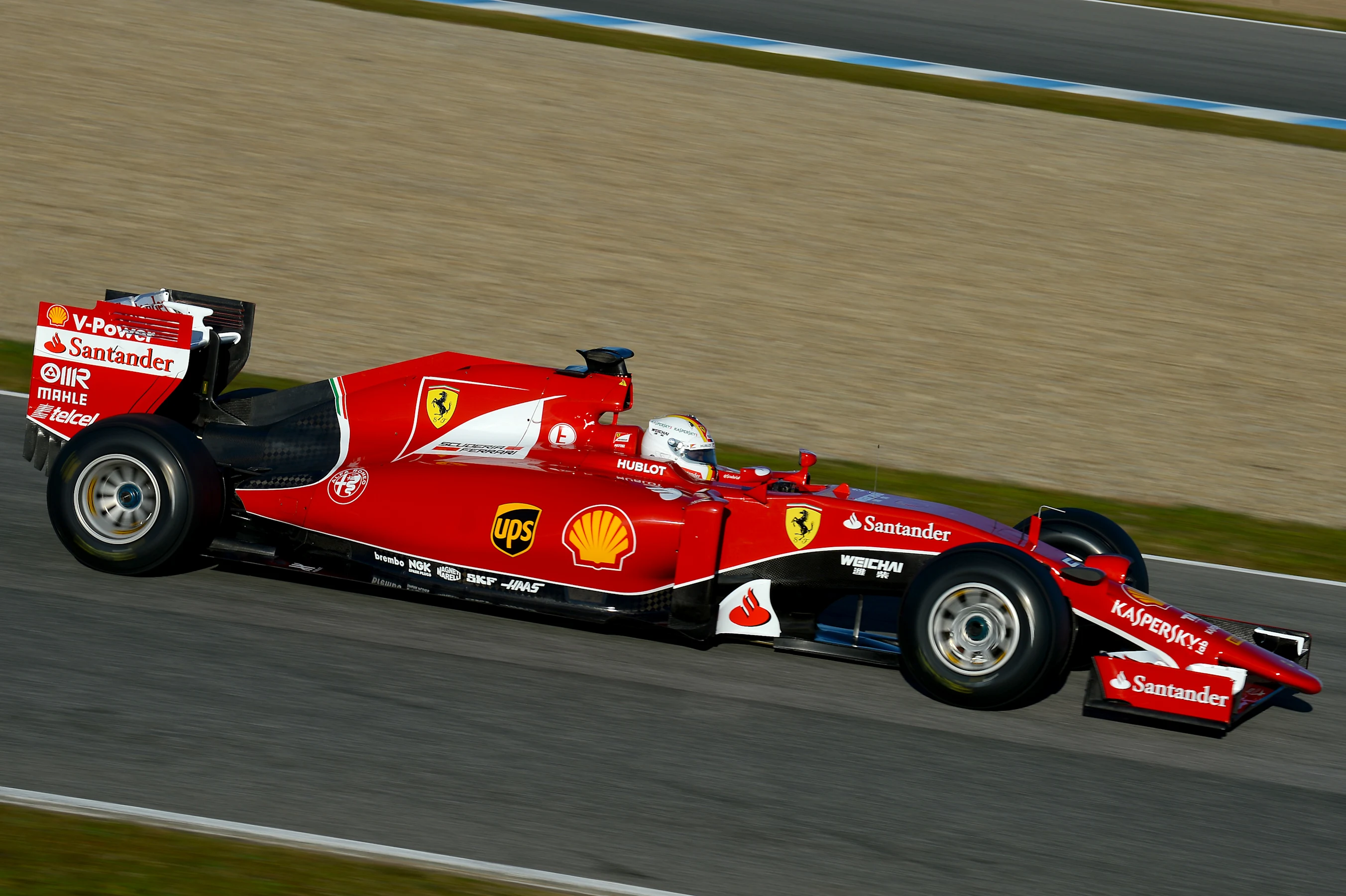 Sebastian Vettel (GER) Ferrari SF15-T at Formula One Testing, Day One, Jerez, Spain, 1 February