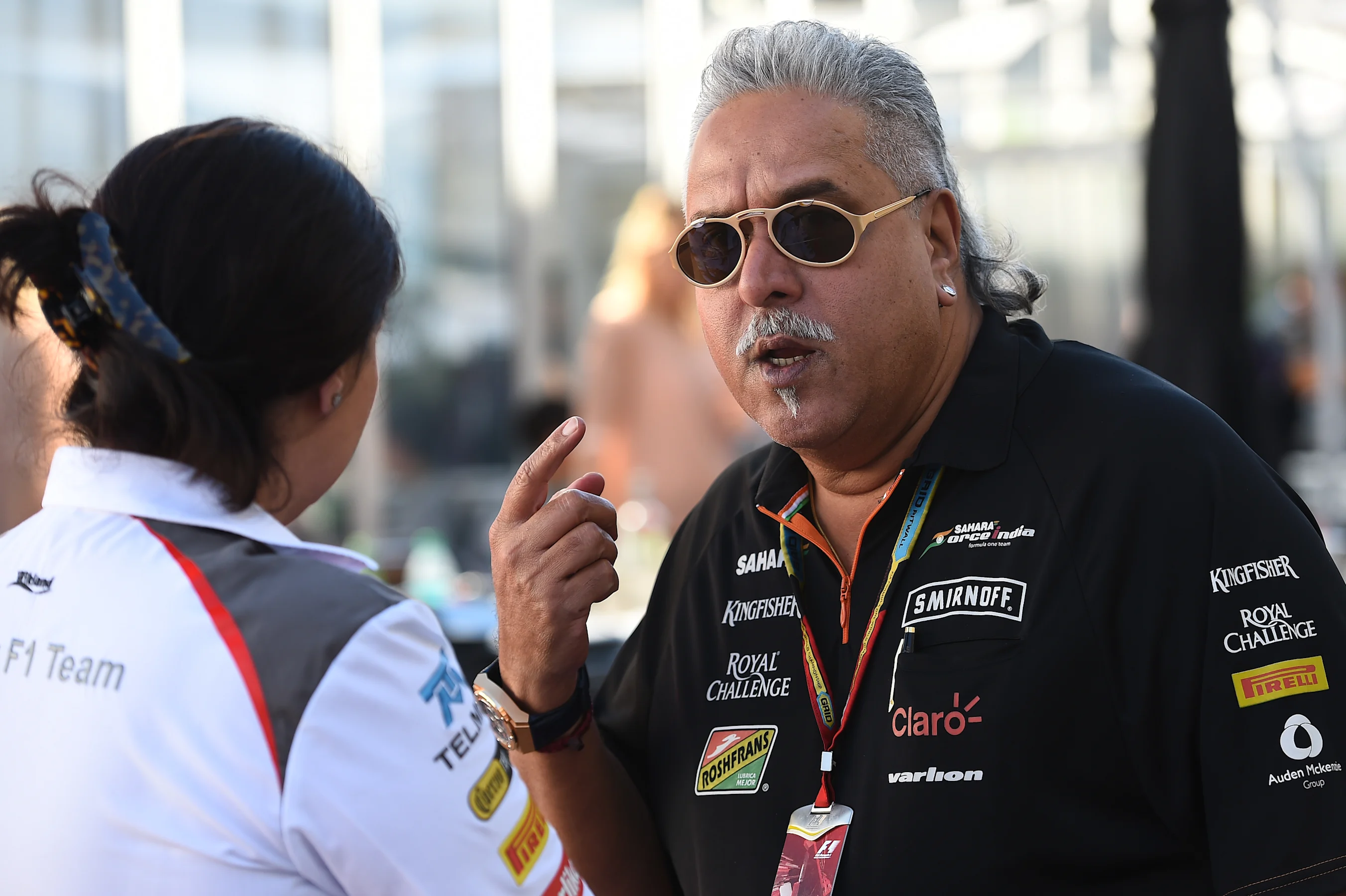 Monisha Kaltenborn (AUT) Sauber Team Prinicpal and Dr. Vijay Mallya (IND) Force India Formula One