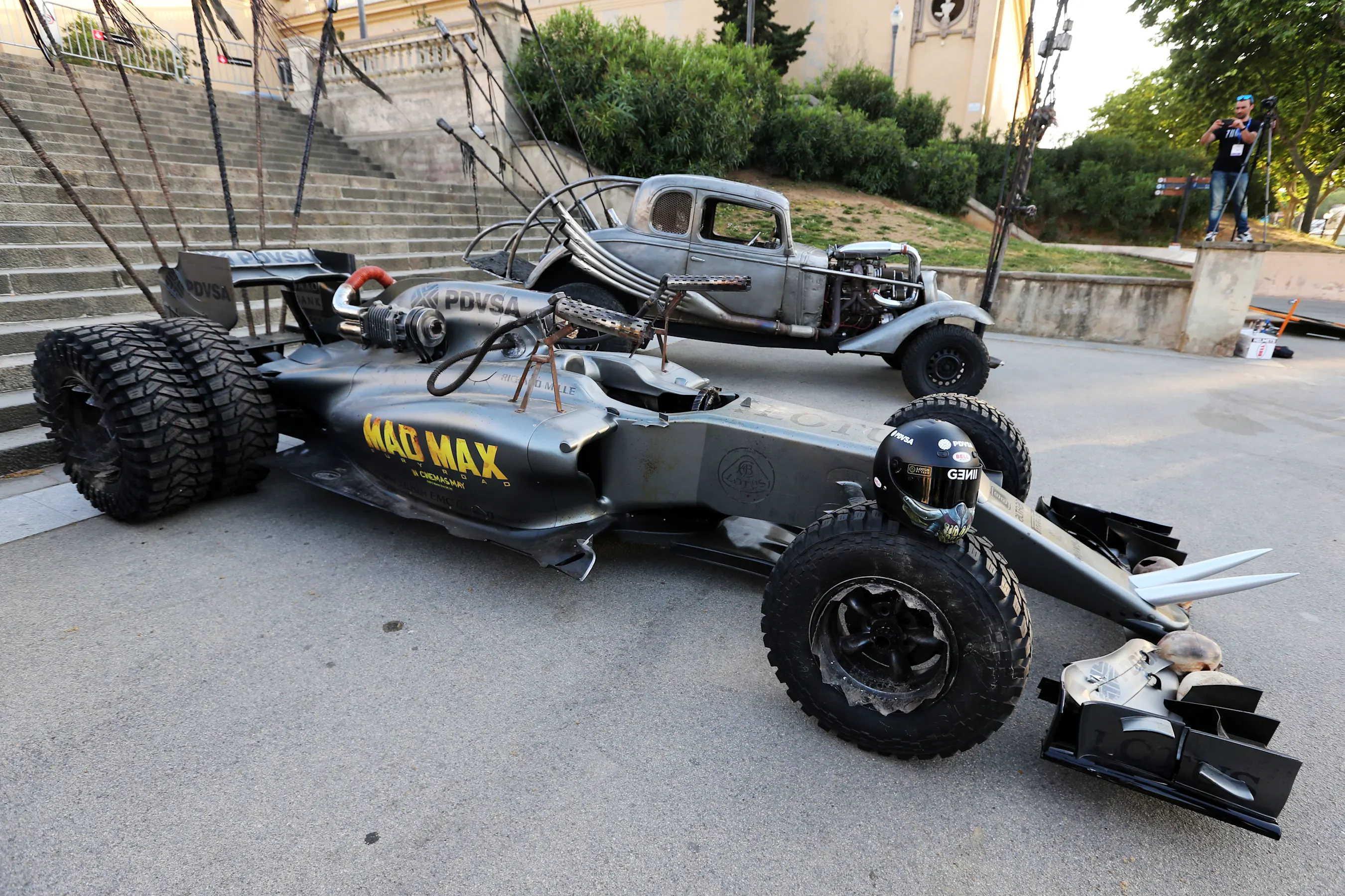 A special Lotus F1 Team car livery to promote the film Mad Max: Fury Road. Spanish Grand Prix,