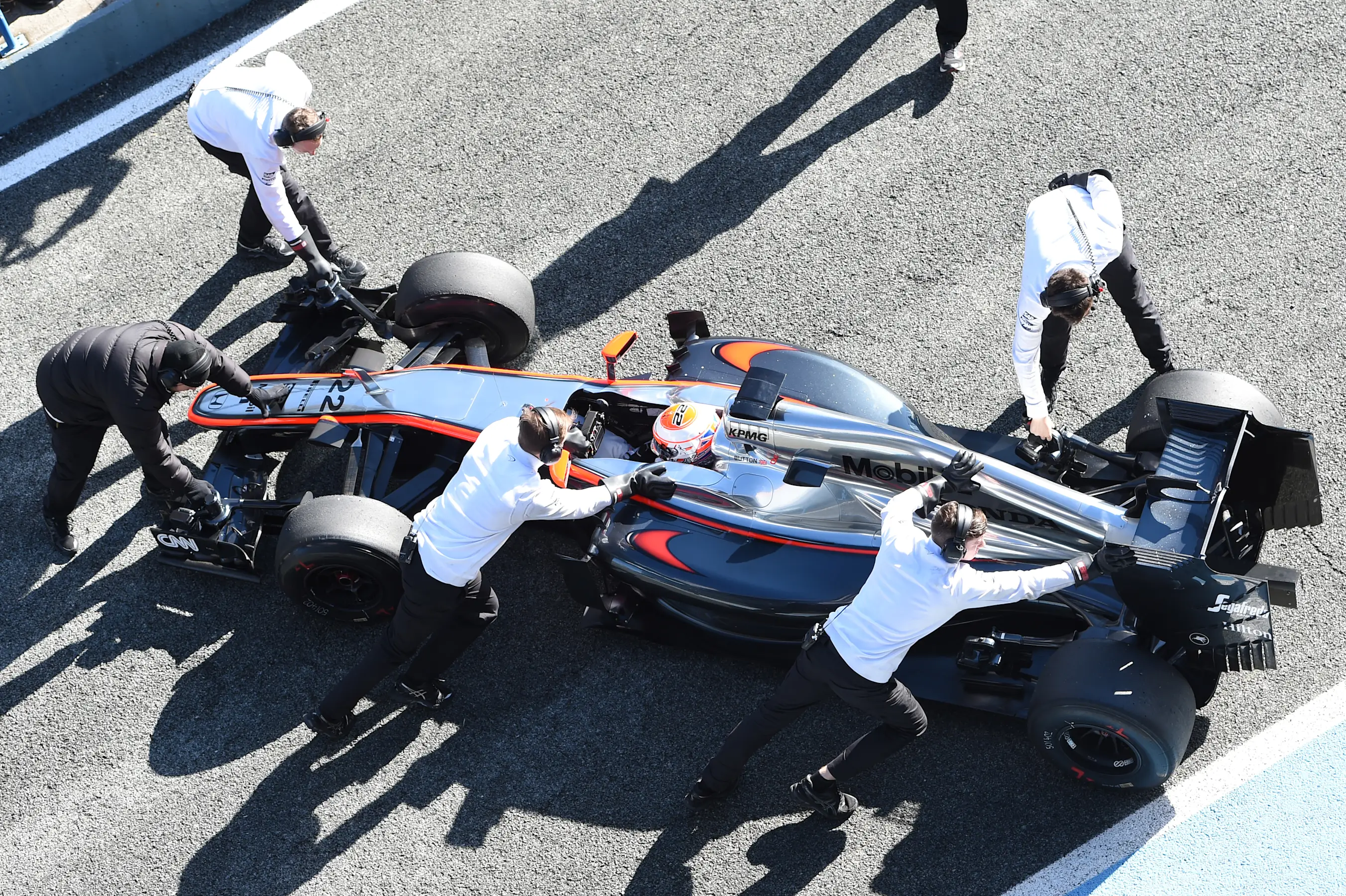 www.sutton-images.com Jenson Button (GBR) McLaren MP4-30 at Formula One Testing, Day Four,