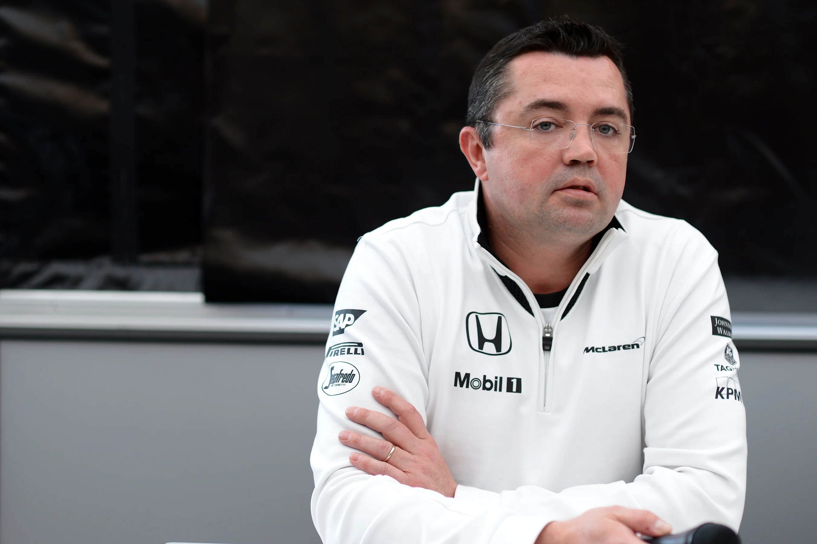 Eric Boullier (FRA) McLaren Racing Director in a Press Conference at Formula One Testing, Day