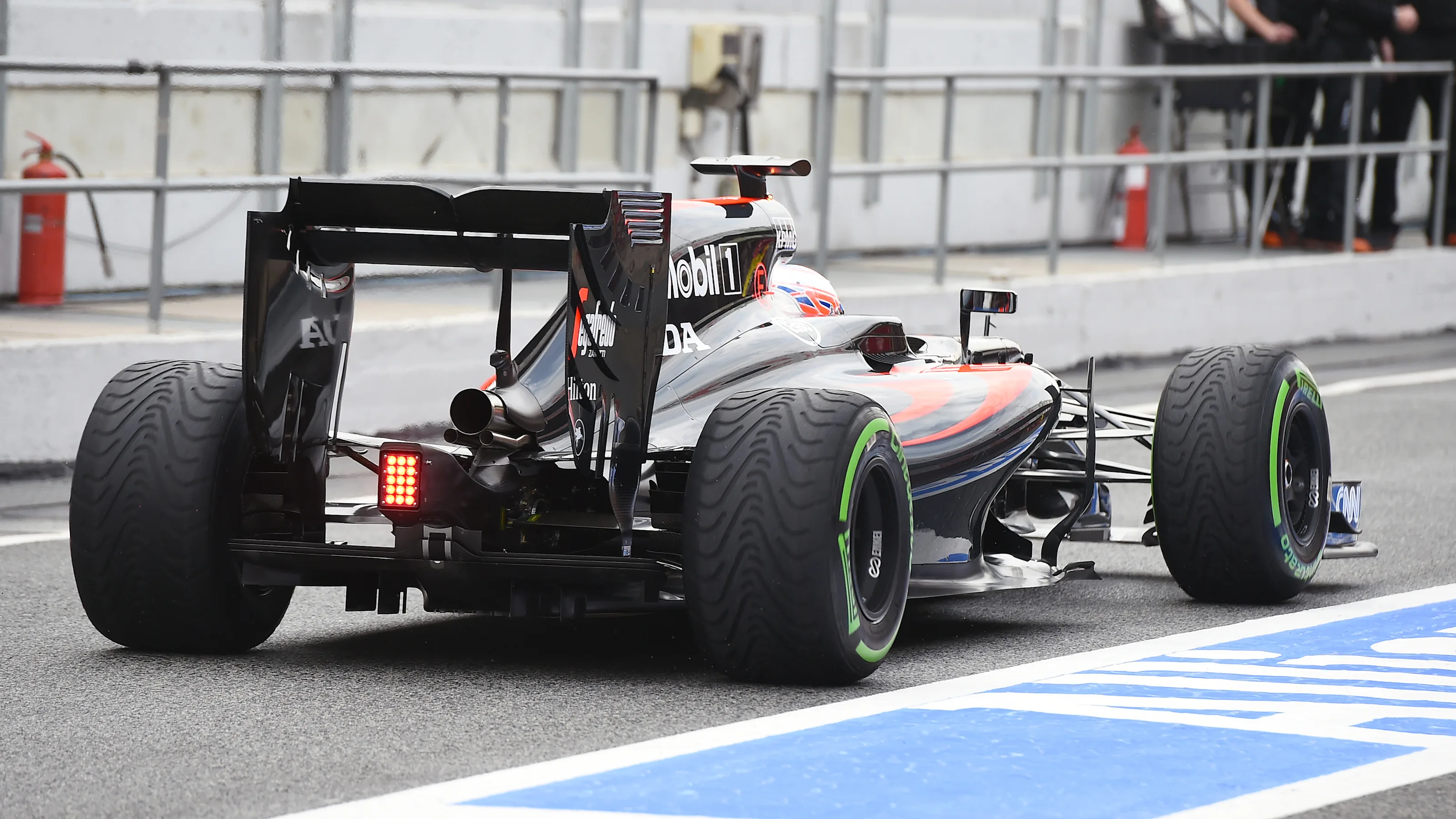 Jenson Button (GBR) McLaren MP4-31 at Formula One Testing, Day One, Barcelona, Spain, Monday 22