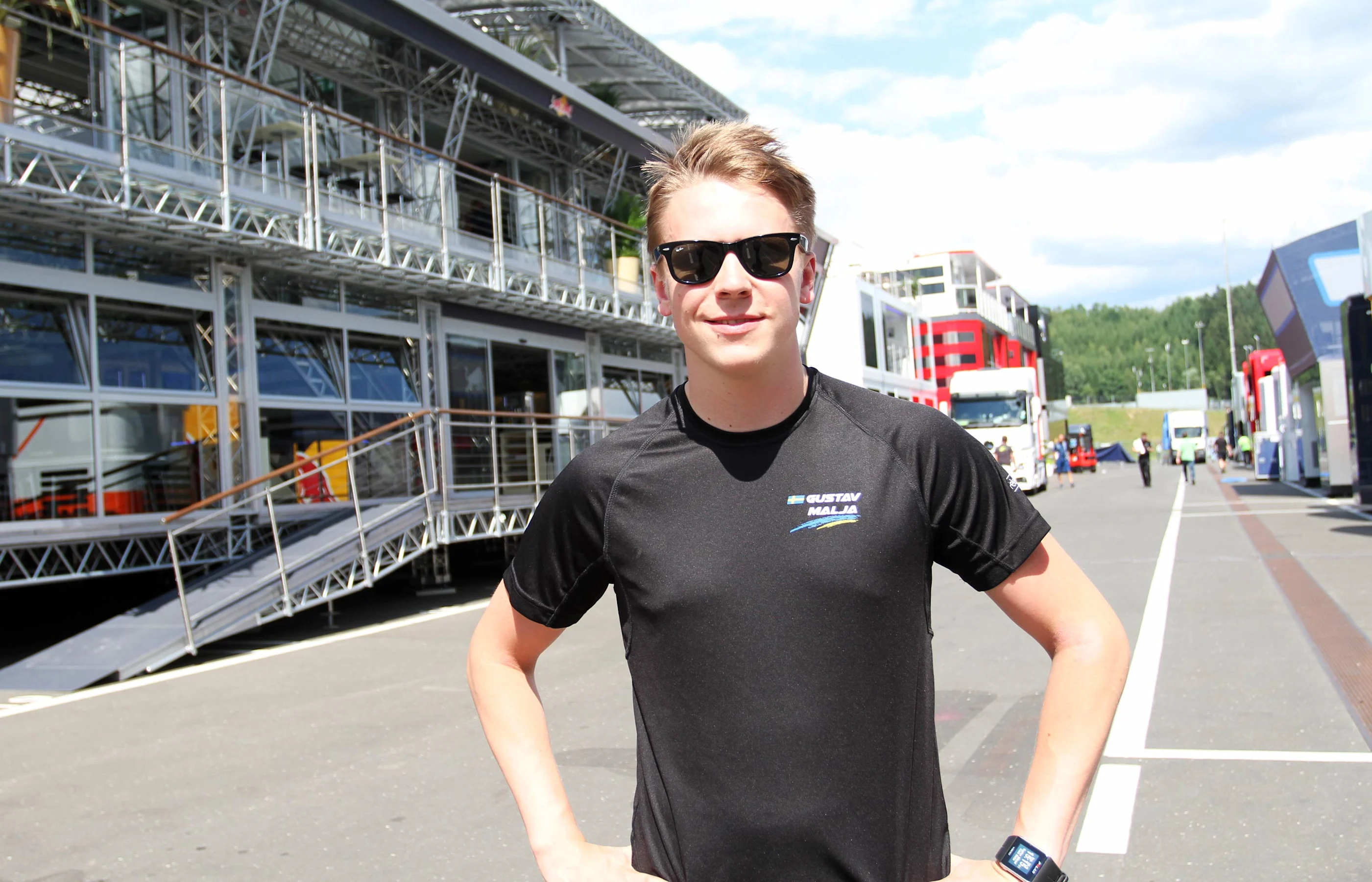 Formula 2 driver Gustav Malja