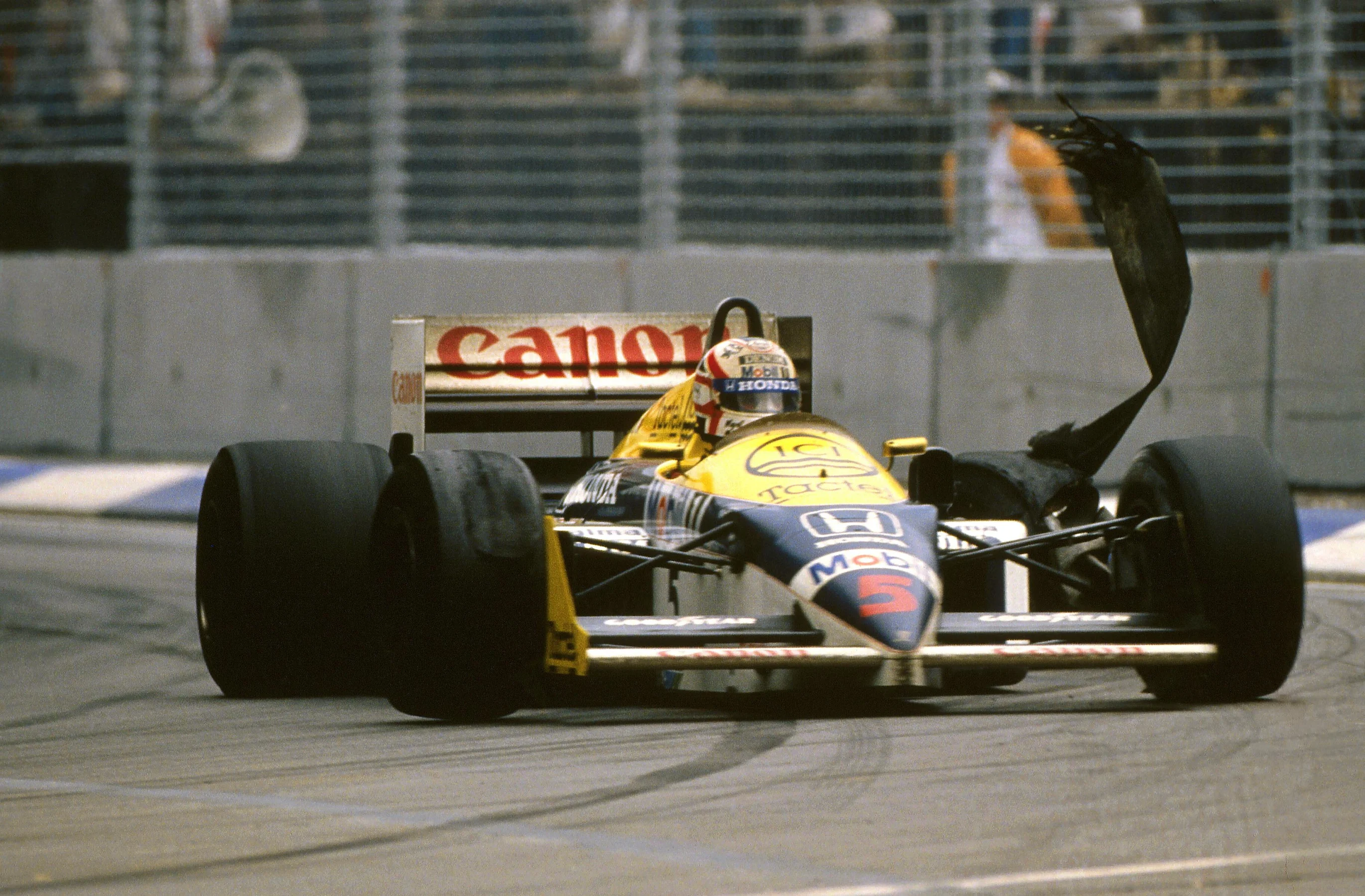 Nigel Mansell (GBR) Williams FW11, DNF. Australian Grand Prix, Adelaide, 26 October 1986