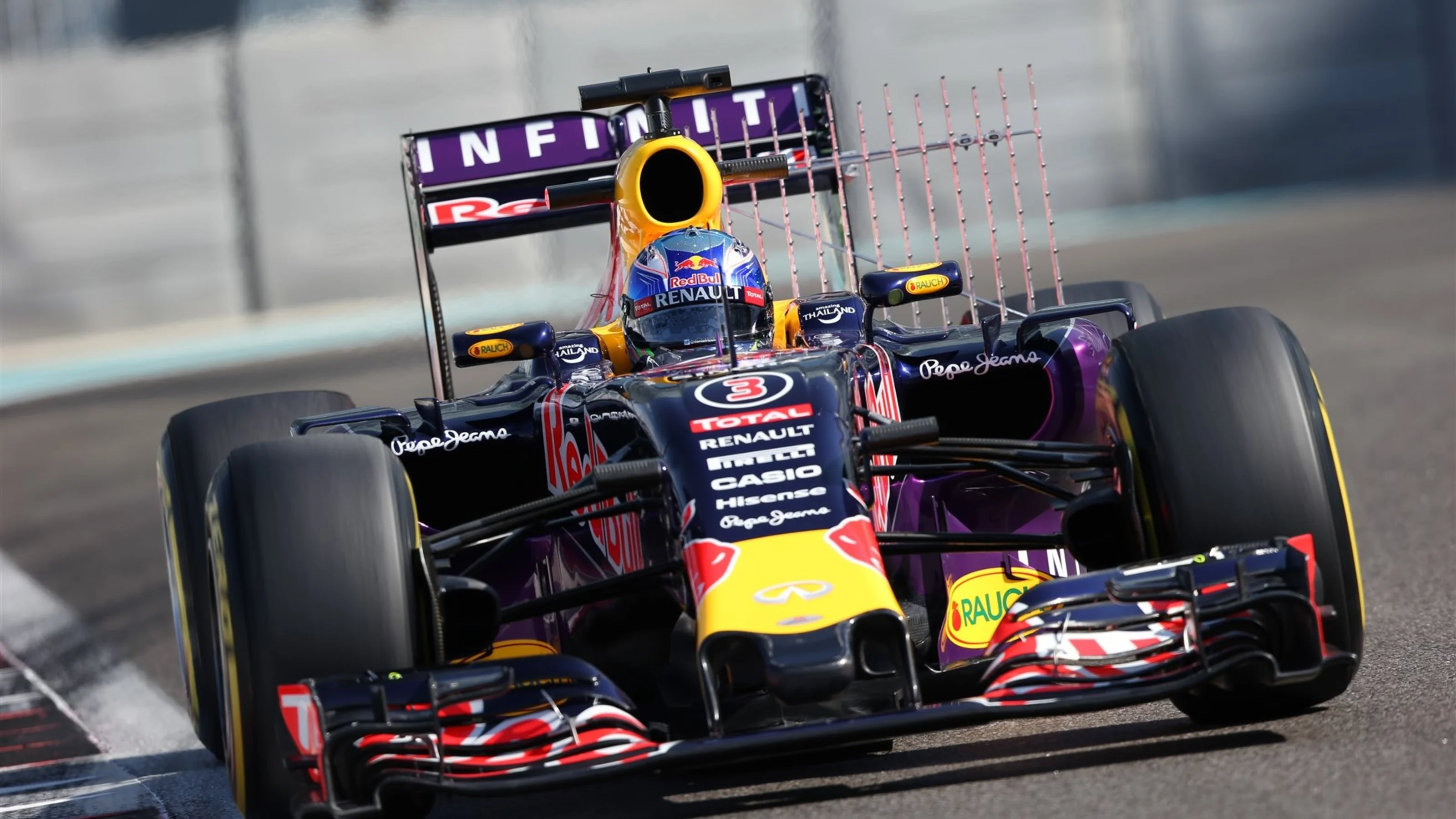 Daniel Ricciardo (AUS) Red Bull Racing RB11 with aero sensor at Formula One World Championship,