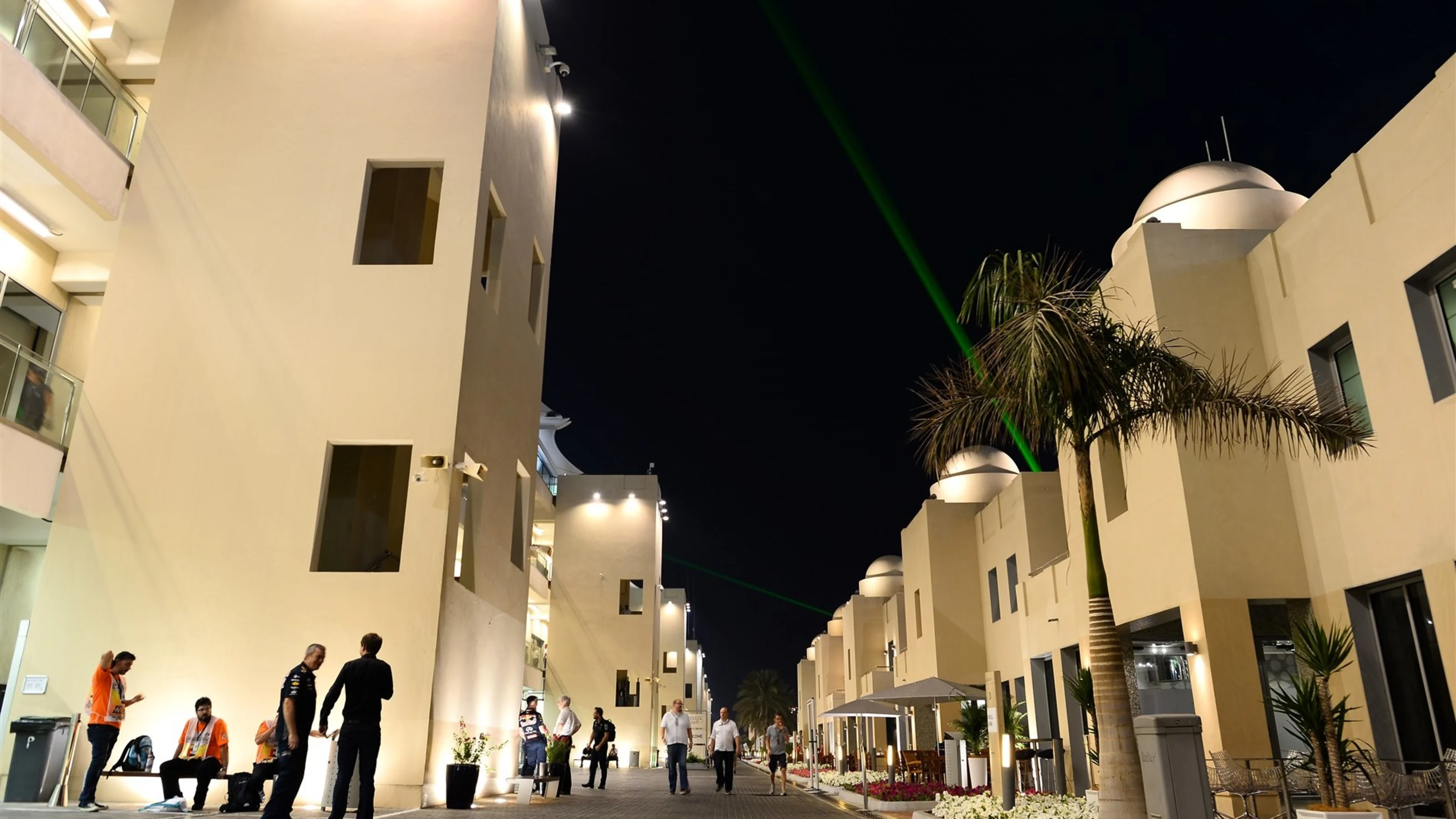 Paddock at night at Formula One World Championship, Rd19, Abu Dhabi Grand Prix, Qualifying, Yas