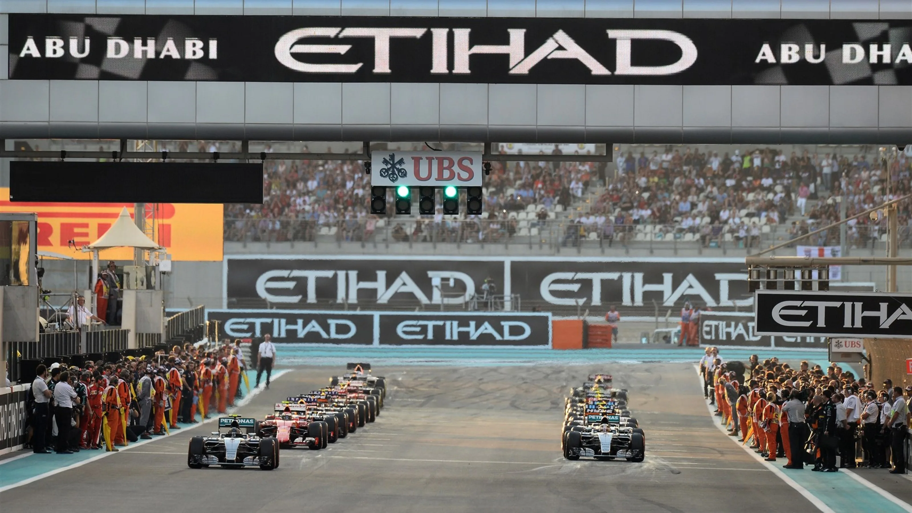Grid at Formula One World Championship, Rd19, Abu Dhabi Grand Prix, Race, Yas Marina Circuit, Abu