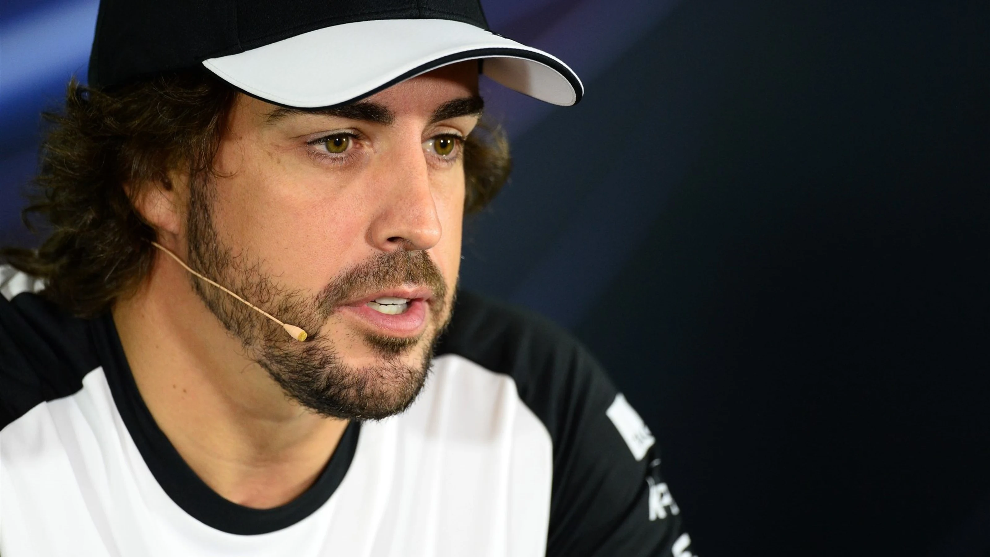 Fernando Alonso (ESP) McLaren in the press conference at Formula One World Championship, Rd19, Abu