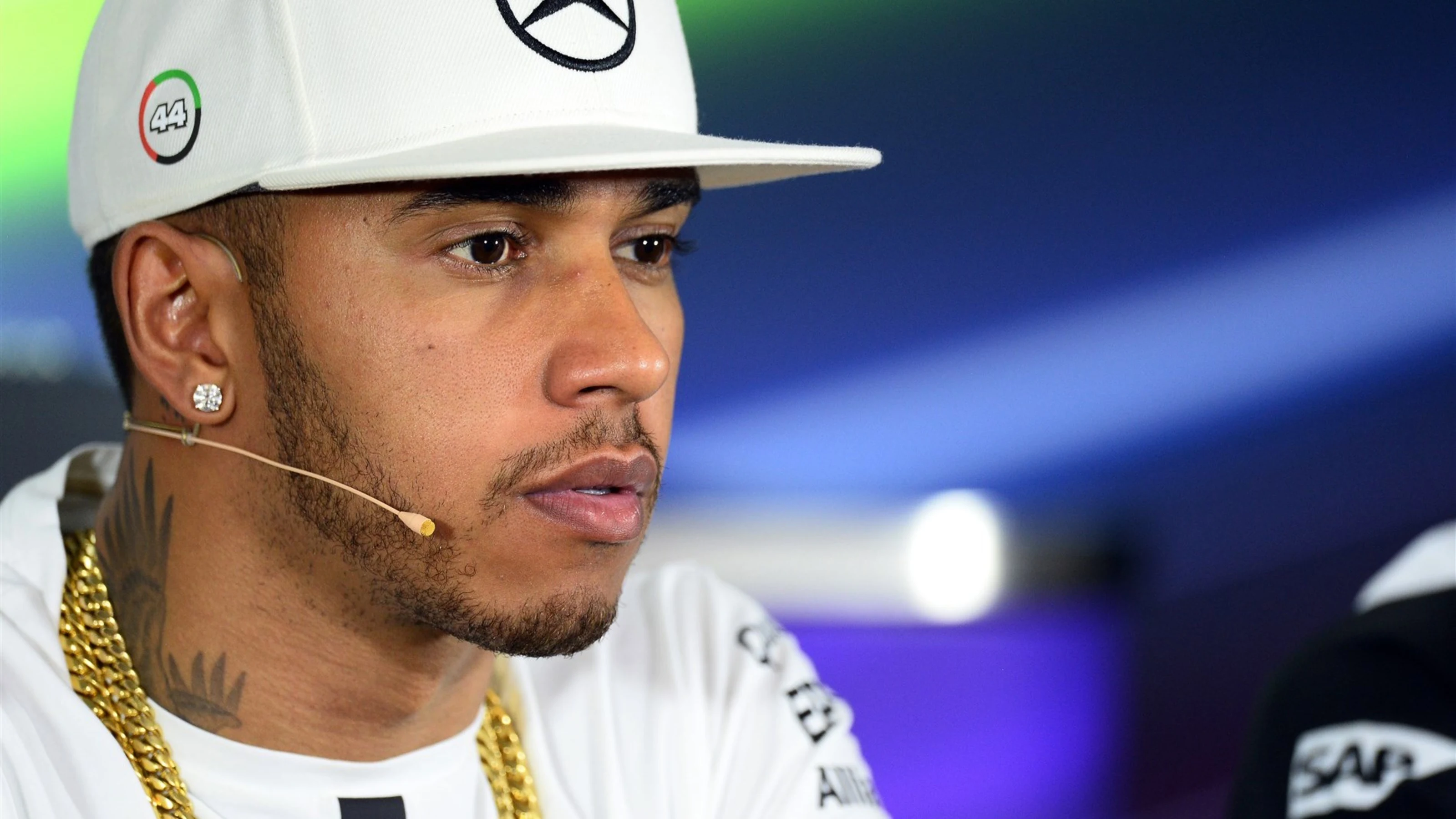 Lewis Hamilton (GBR) Mercedes AMG F1 in the press conference at Formula One World Championship,