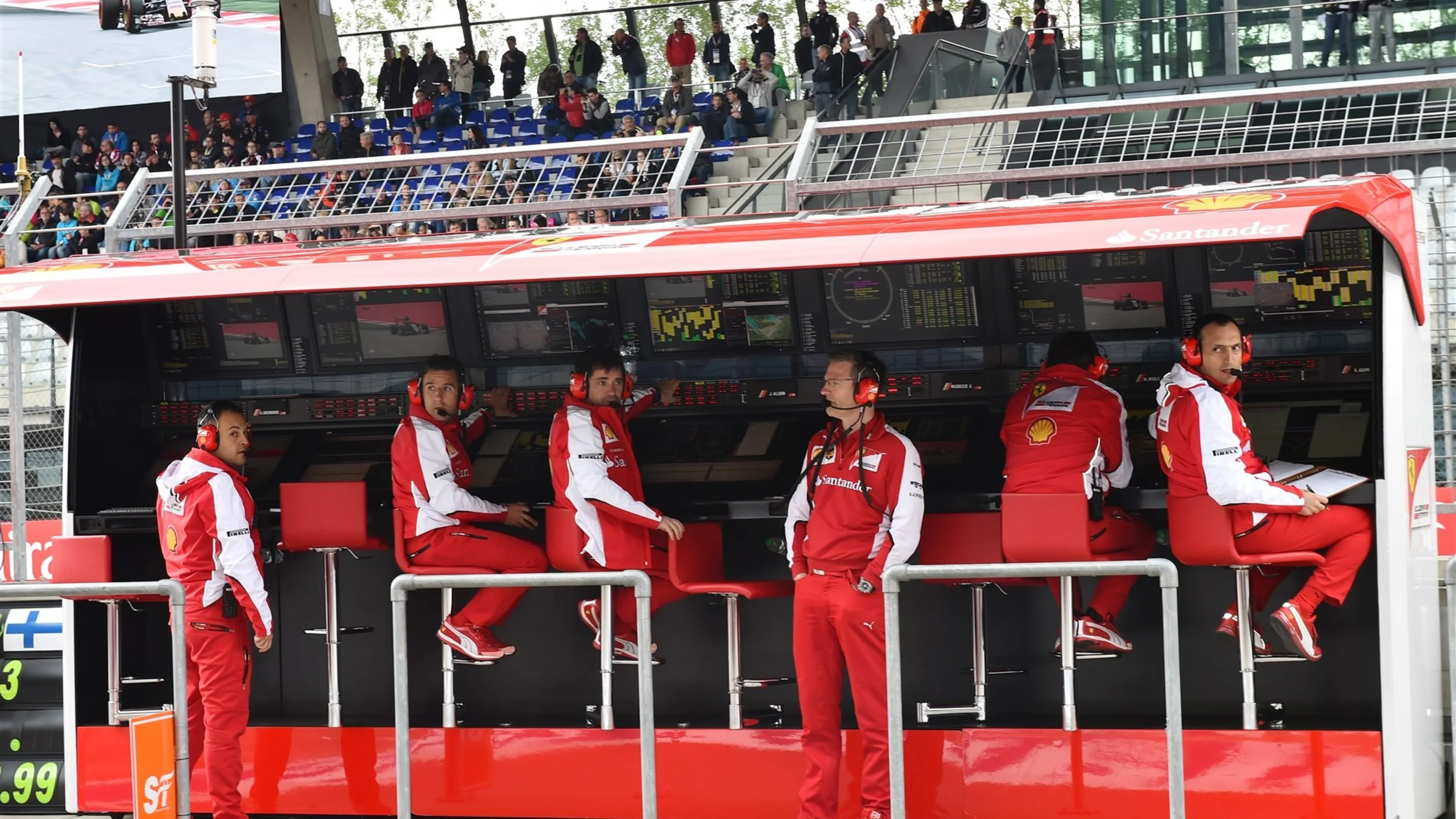James Allison (GBR) Ferrari Chassis Technical Director on the Ferrari pit wall gantry at Formula