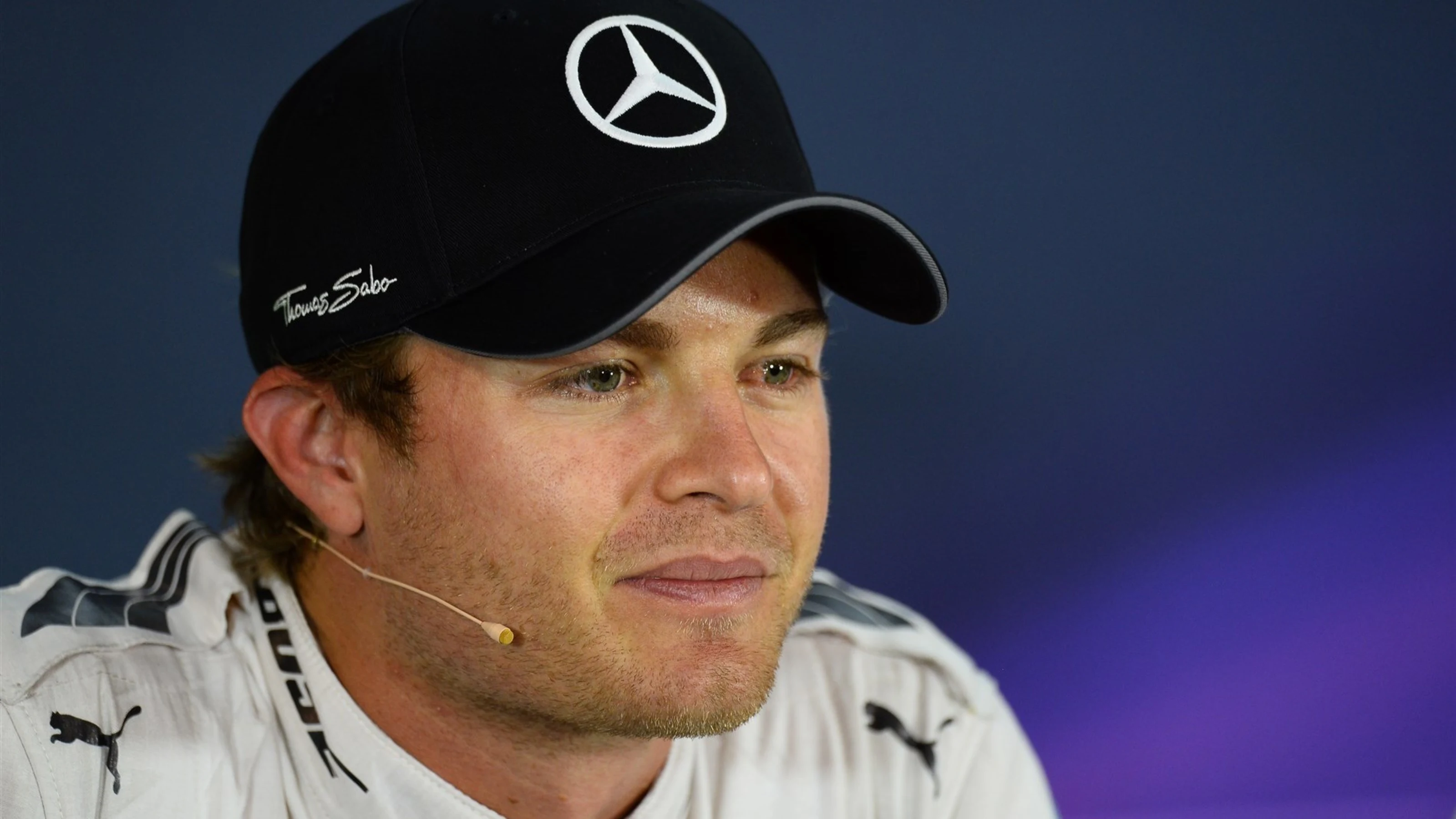 Nico Rosberg (GER) Mercedes AMG F1 during the Qualifying Press Conference at Formula One World