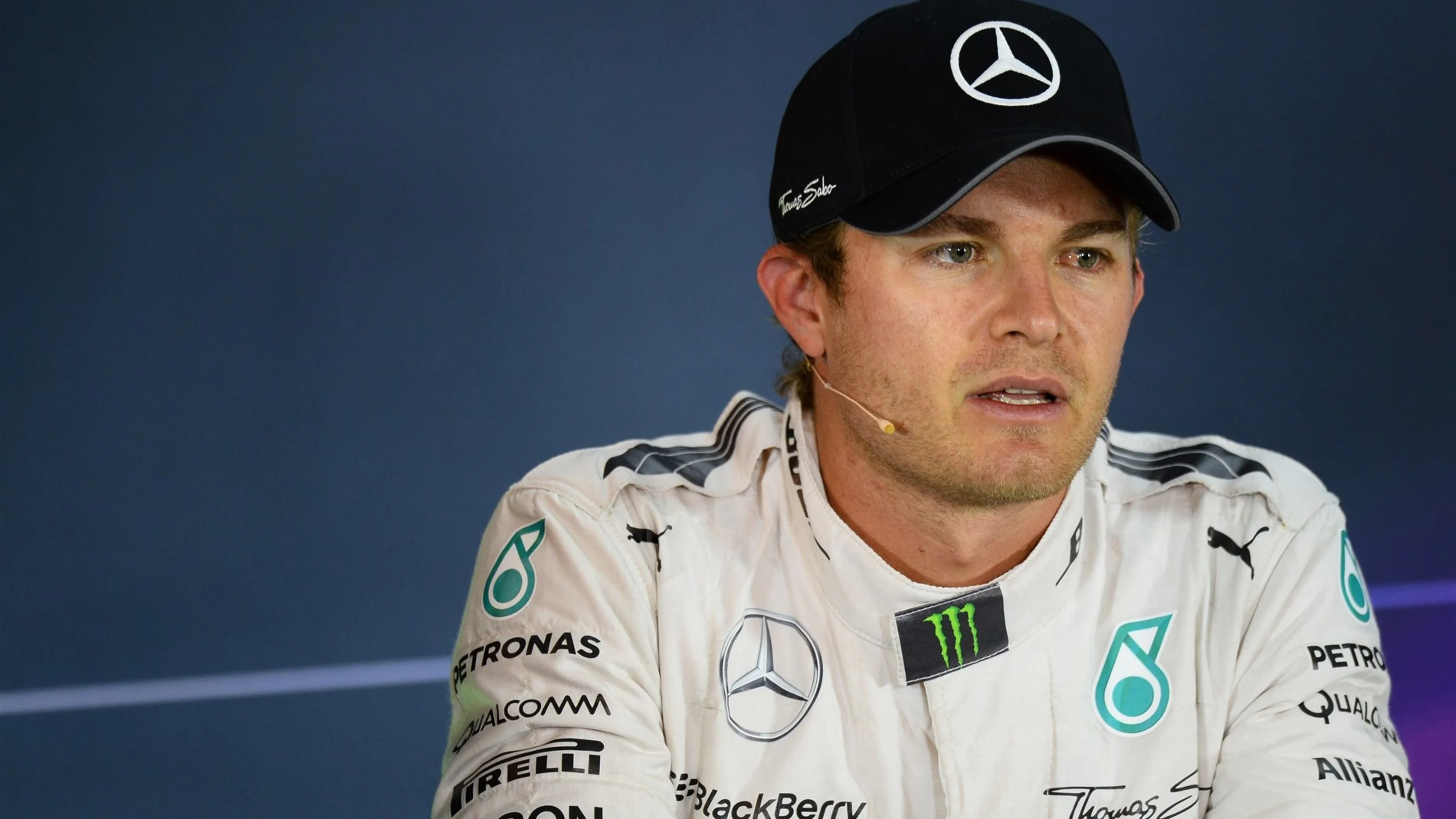 Nico Rosberg (GER) Mercedes AMG F1 during the Qualifying Press Conference at Formula One World