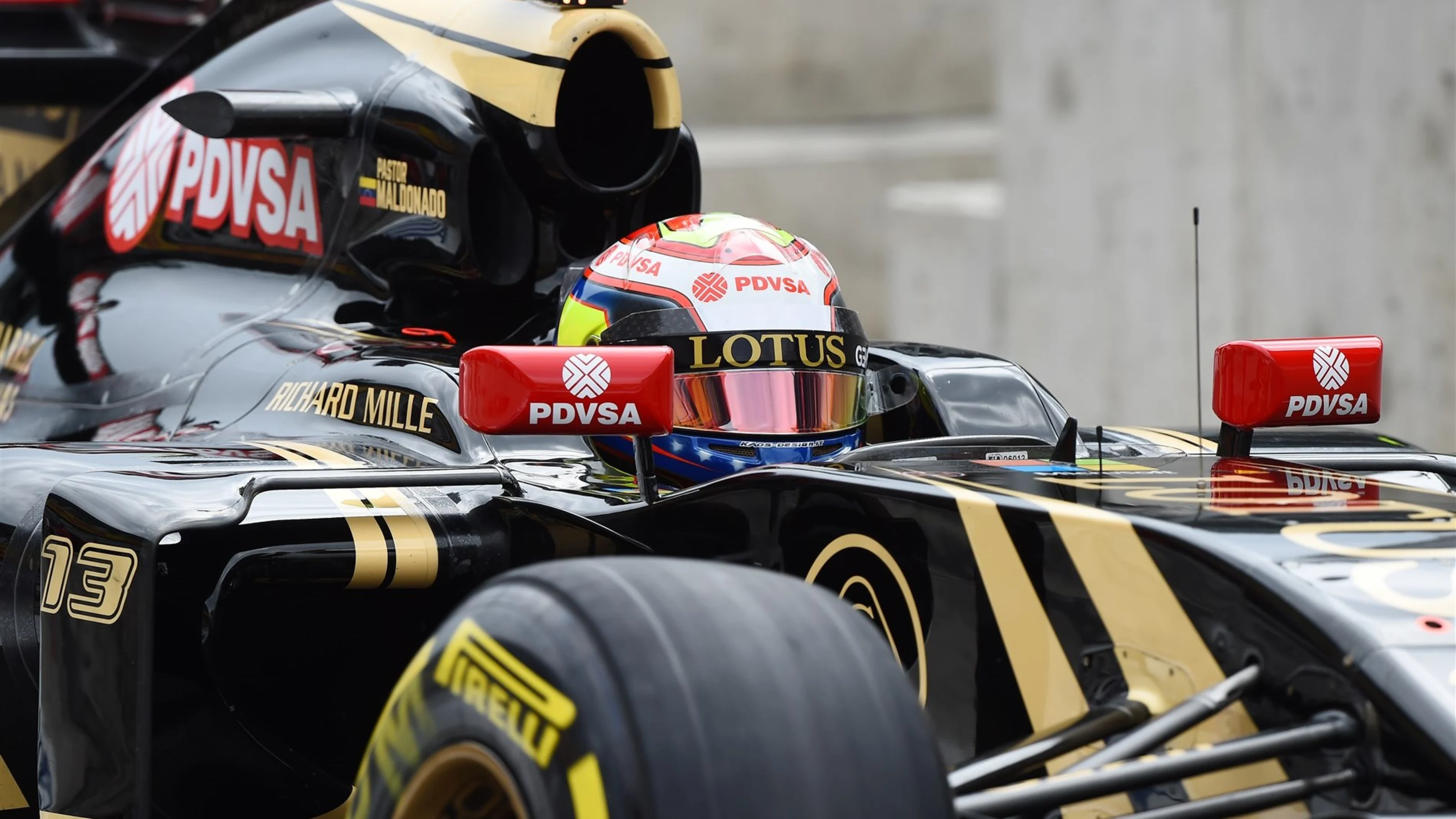 Pastor Maldonado (VEN) Lotus E23 Hybrid at Formula One World Championship, Rd8, Austrian Grand