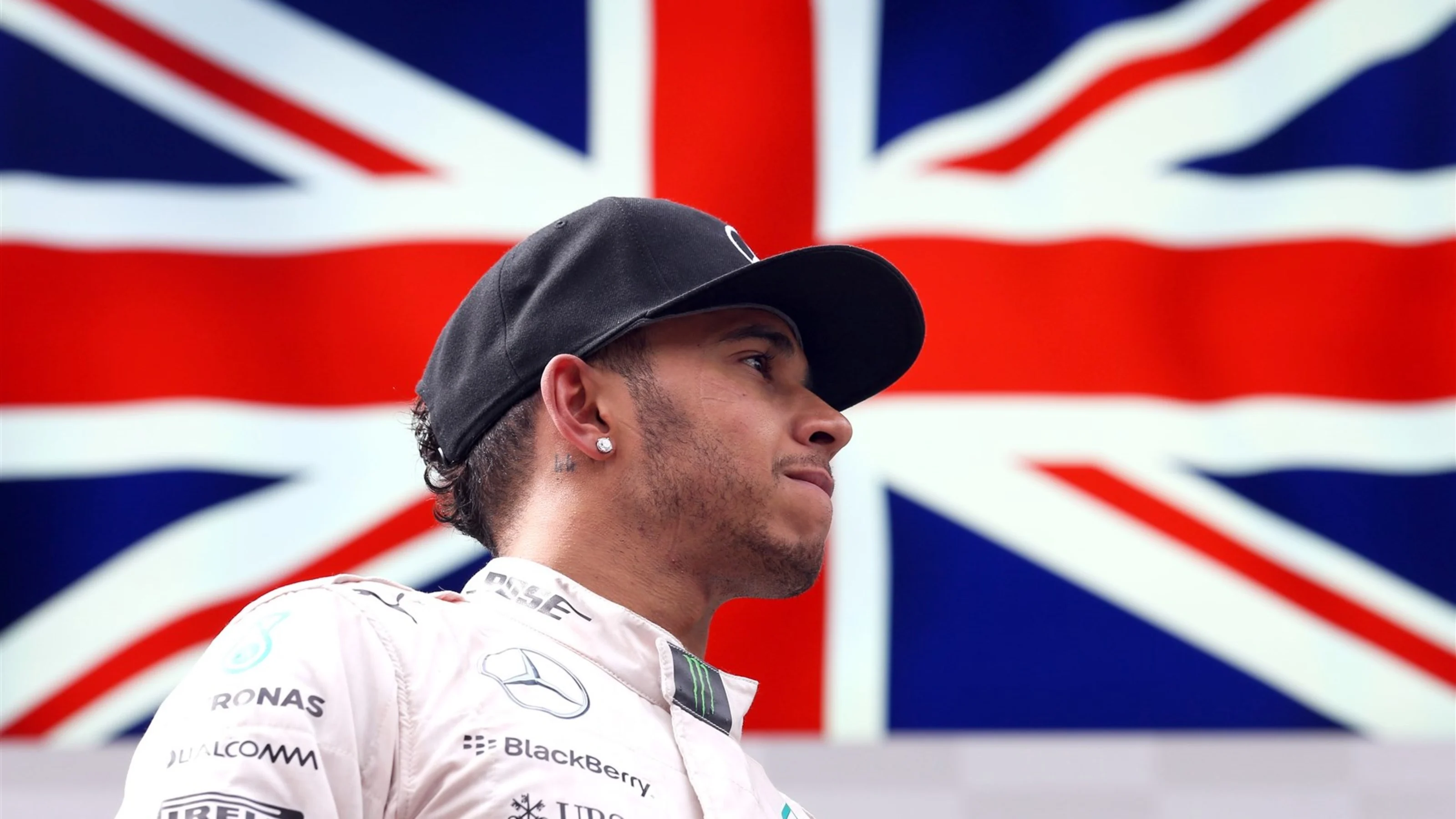 Lewis Hamilton (GBR) Mercedes AMG F1 celebrates on the podium at Formula One World Championship,