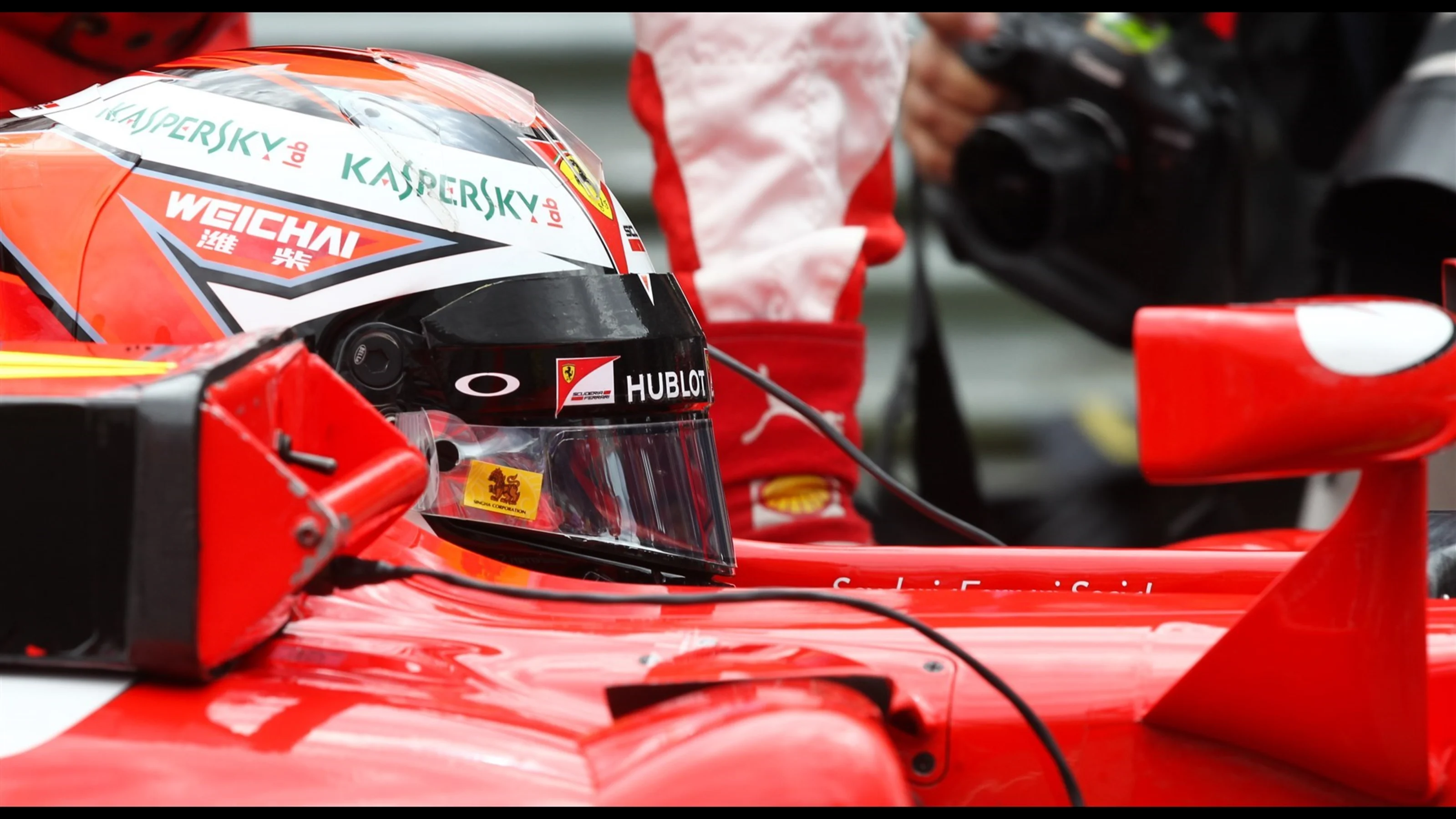 Kimi Raikkonen (FIN) Ferrari SF15-T on the grid at Formula One World Championship, Rd8, Austrian