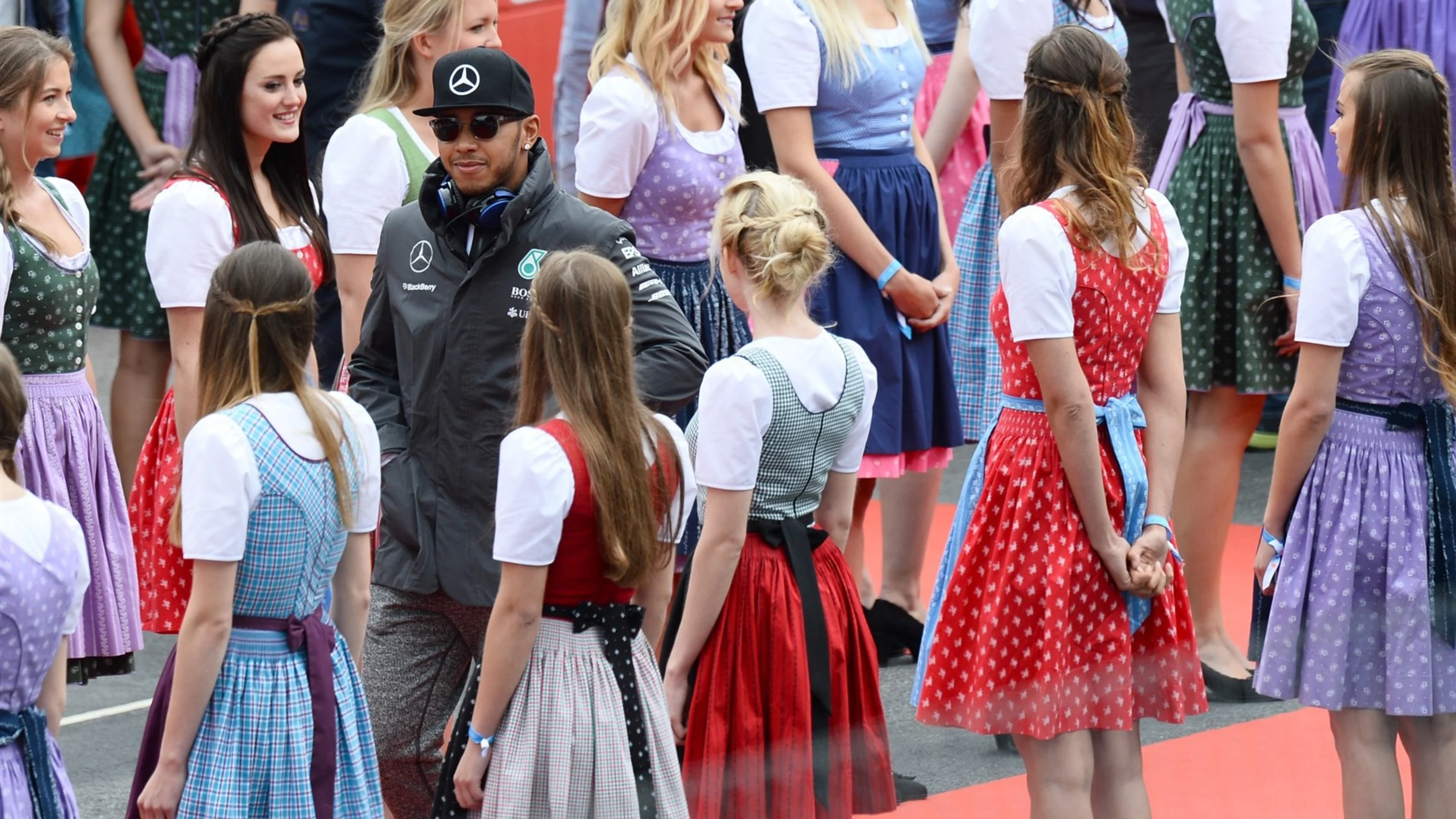 Lewis Hamilton (GBR) Mercedes AMG F1 during the drivers parade at Formula One World Championship,