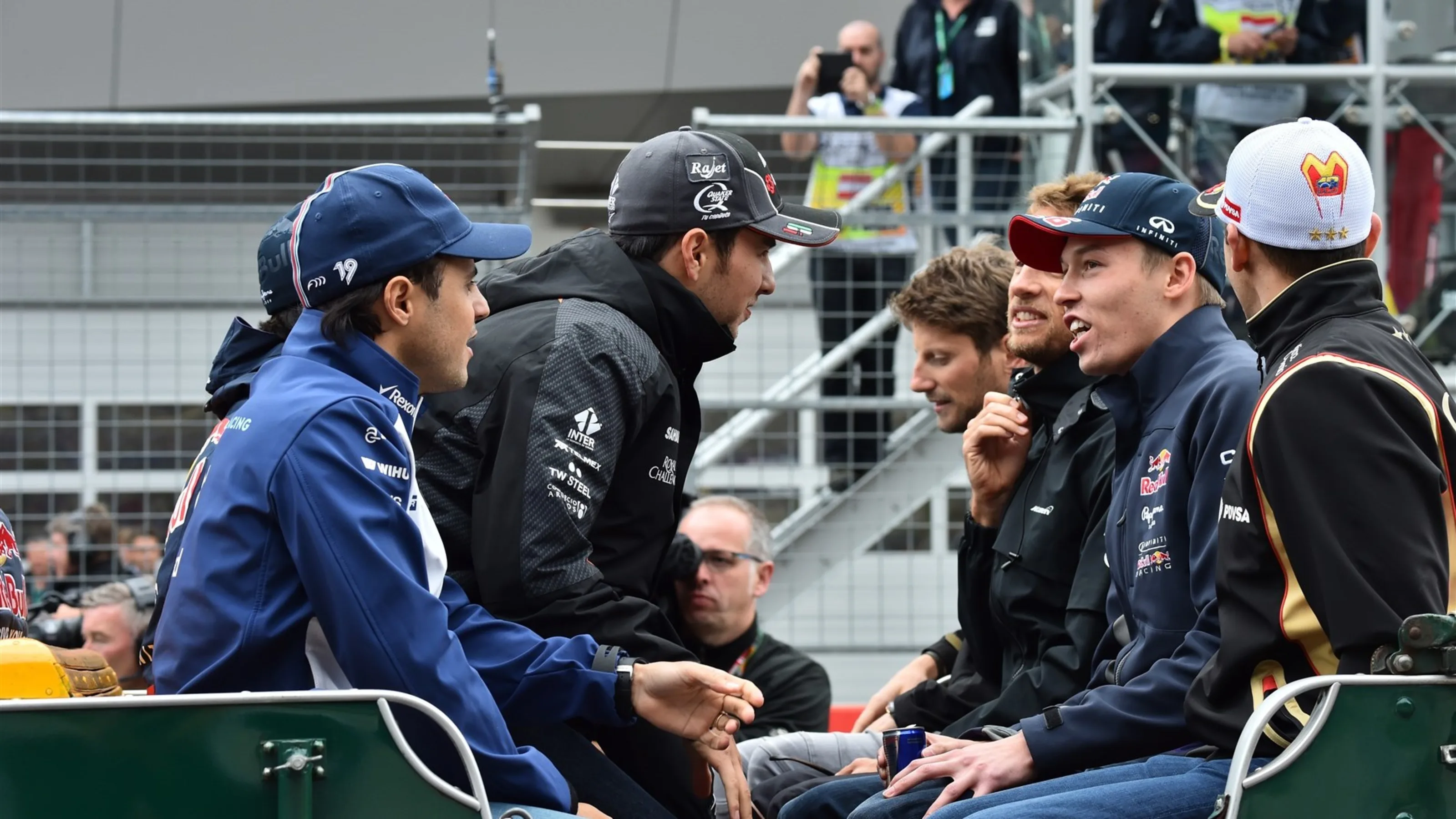 Drivers parade at Formula One World Championship, Rd8, Austrian Grand Prix, Race, Spielberg,