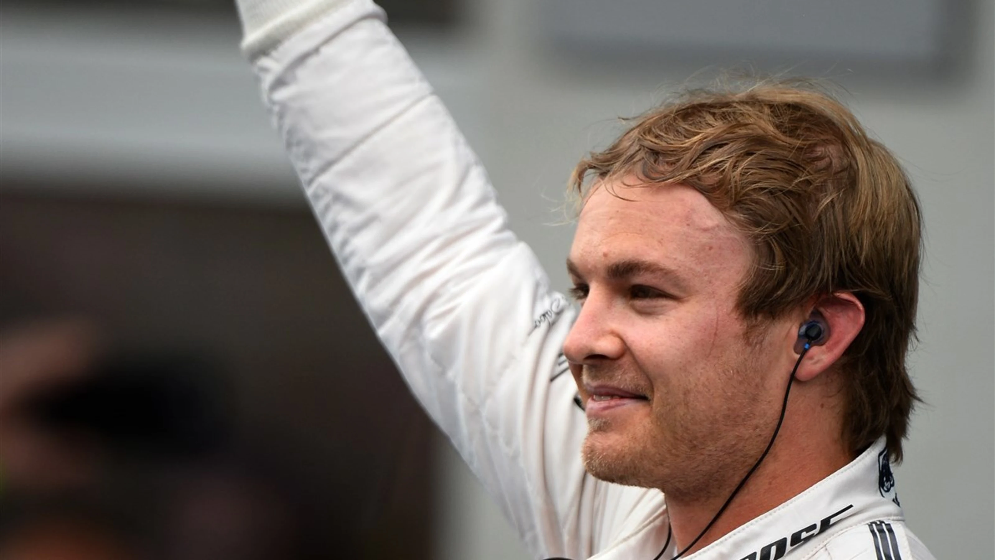Race winner Nico Rosberg (GER) Mercedes AMG F1 celebrates in parc ferme at the start of the race at