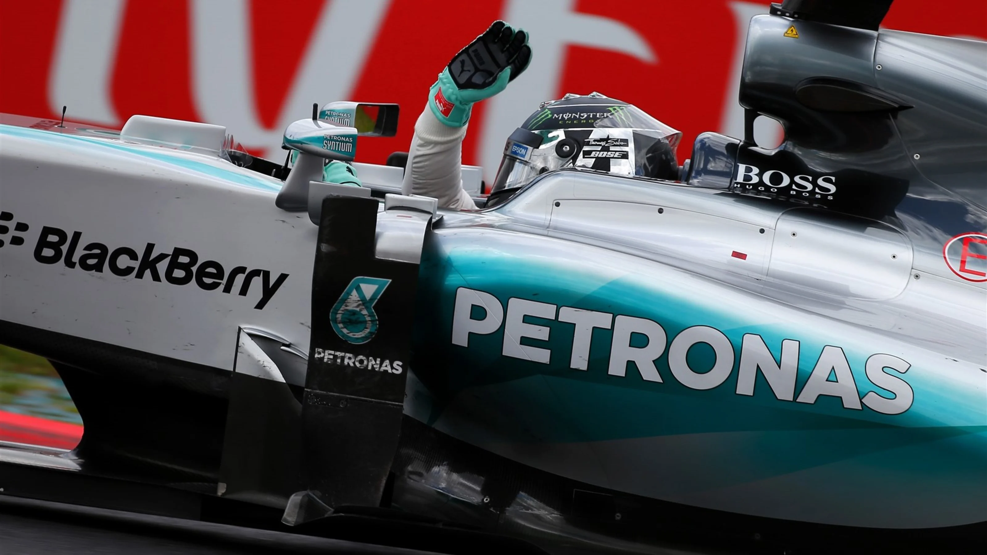 Race winner Nico Rosberg (GER) Mercedes AMG F1 W06 celebrates at Formula One World Championship,