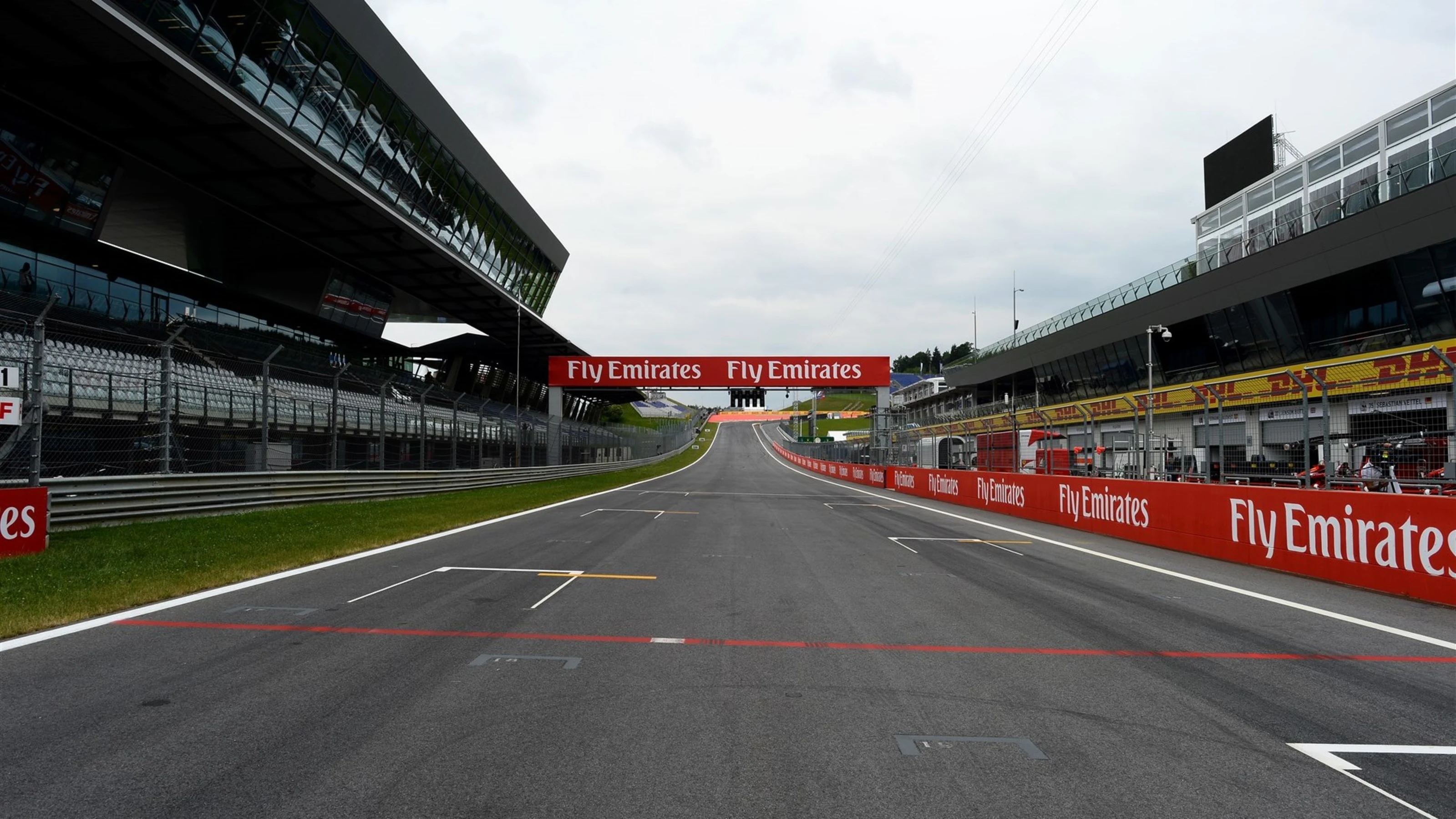 Track view at Formula One World Championship, Rd8, Austrian Grand Prix, Preparations, Spielberg,