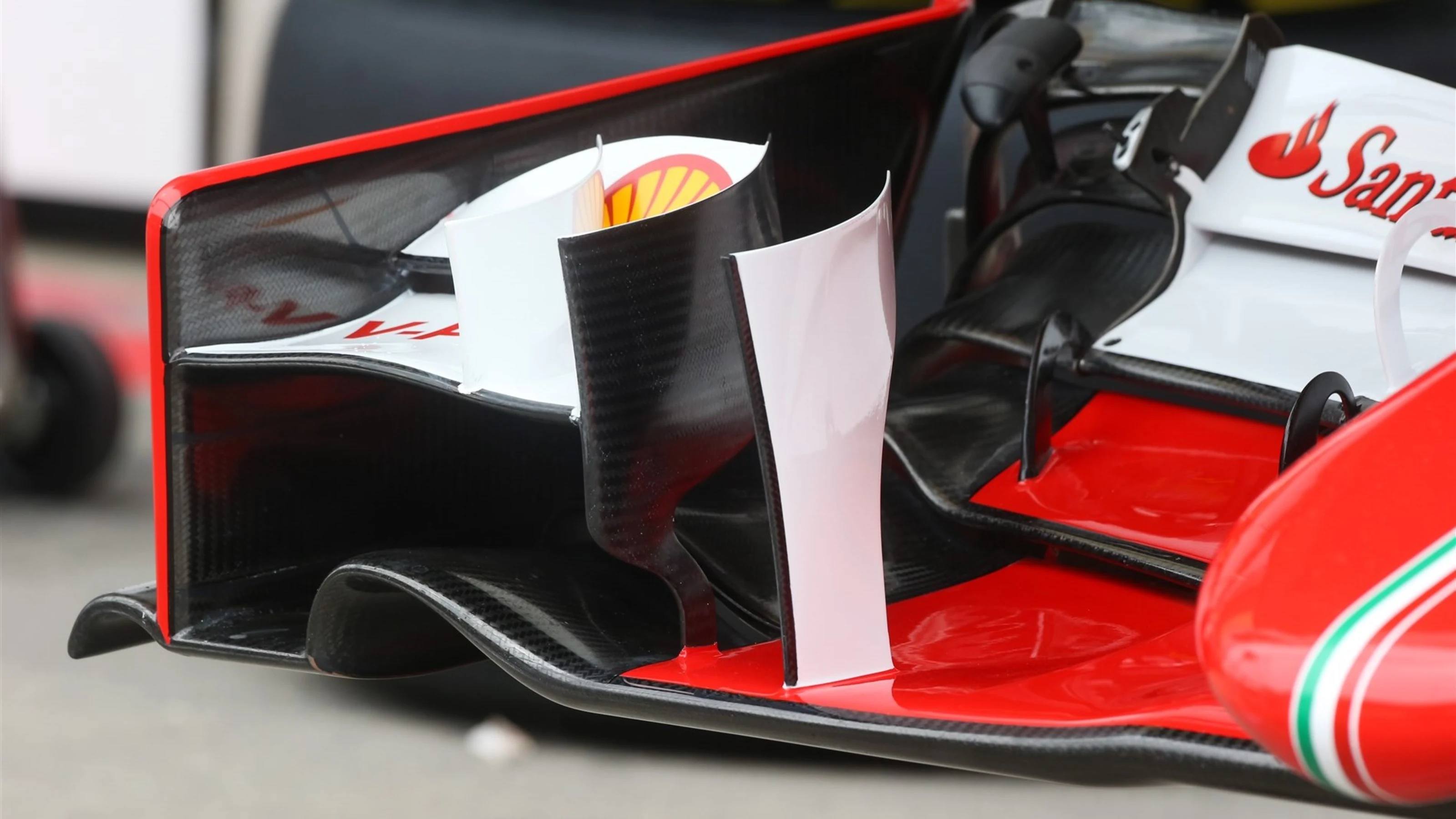 Ferrari SF15-T front wing detail at Formula One World Championship, Rd8, Austrian Grand Prix,