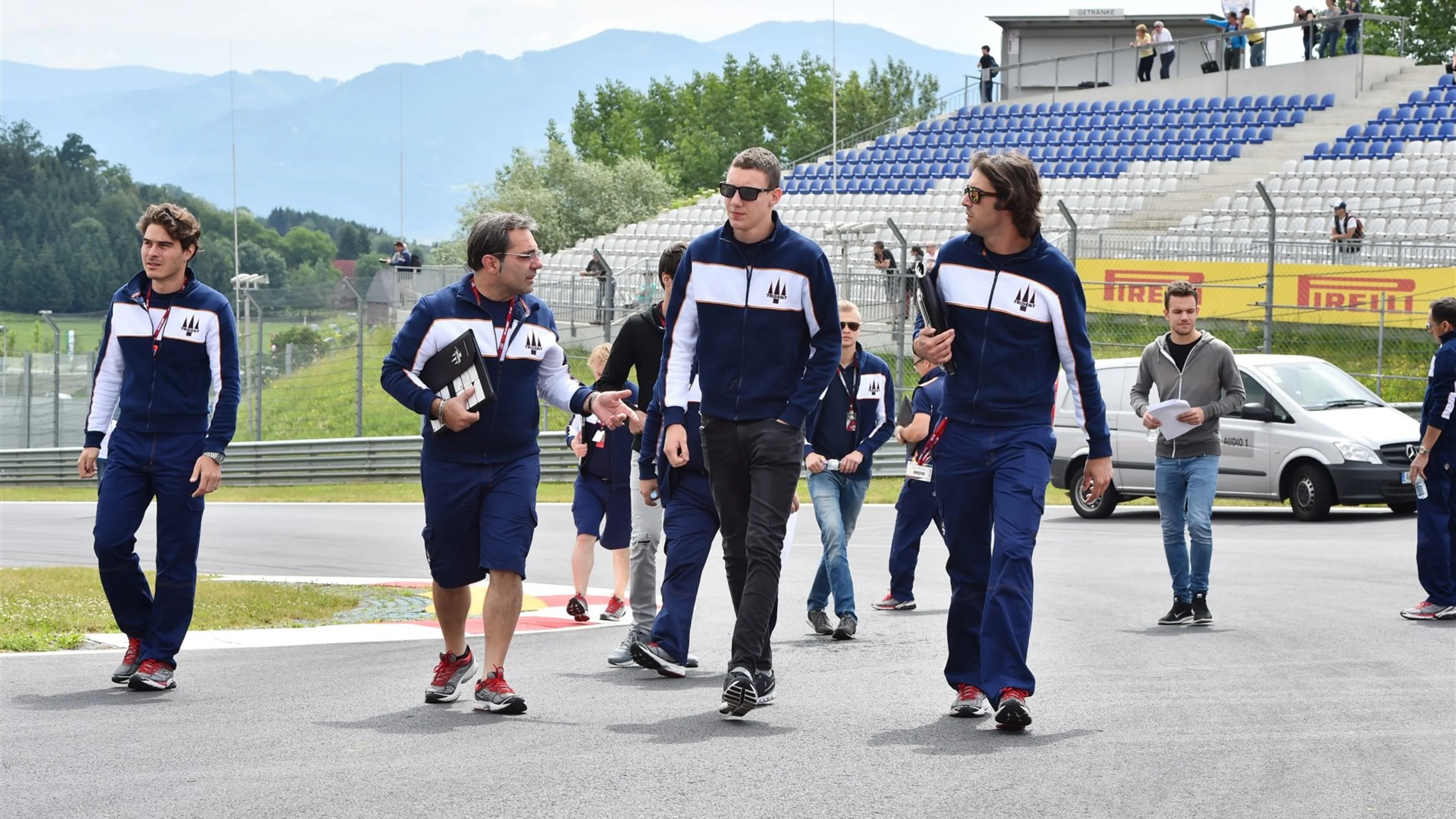 Trident GP2 walk the track at Formula One World Championship, Rd8, Austrian Grand Prix,