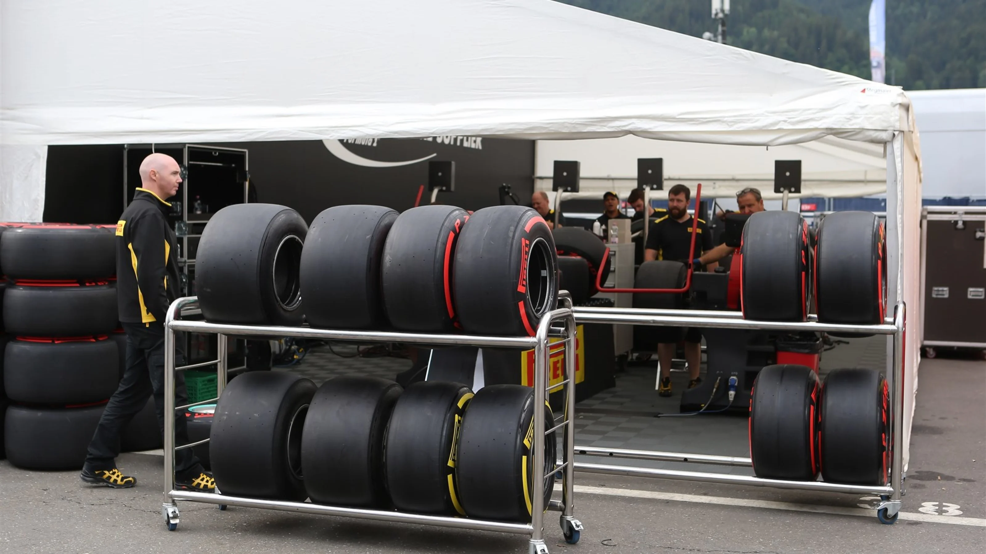 Pirelli tyres at Formula One World Championship, Rd8, Austrian Grand Prix, Preparations, Spielberg,