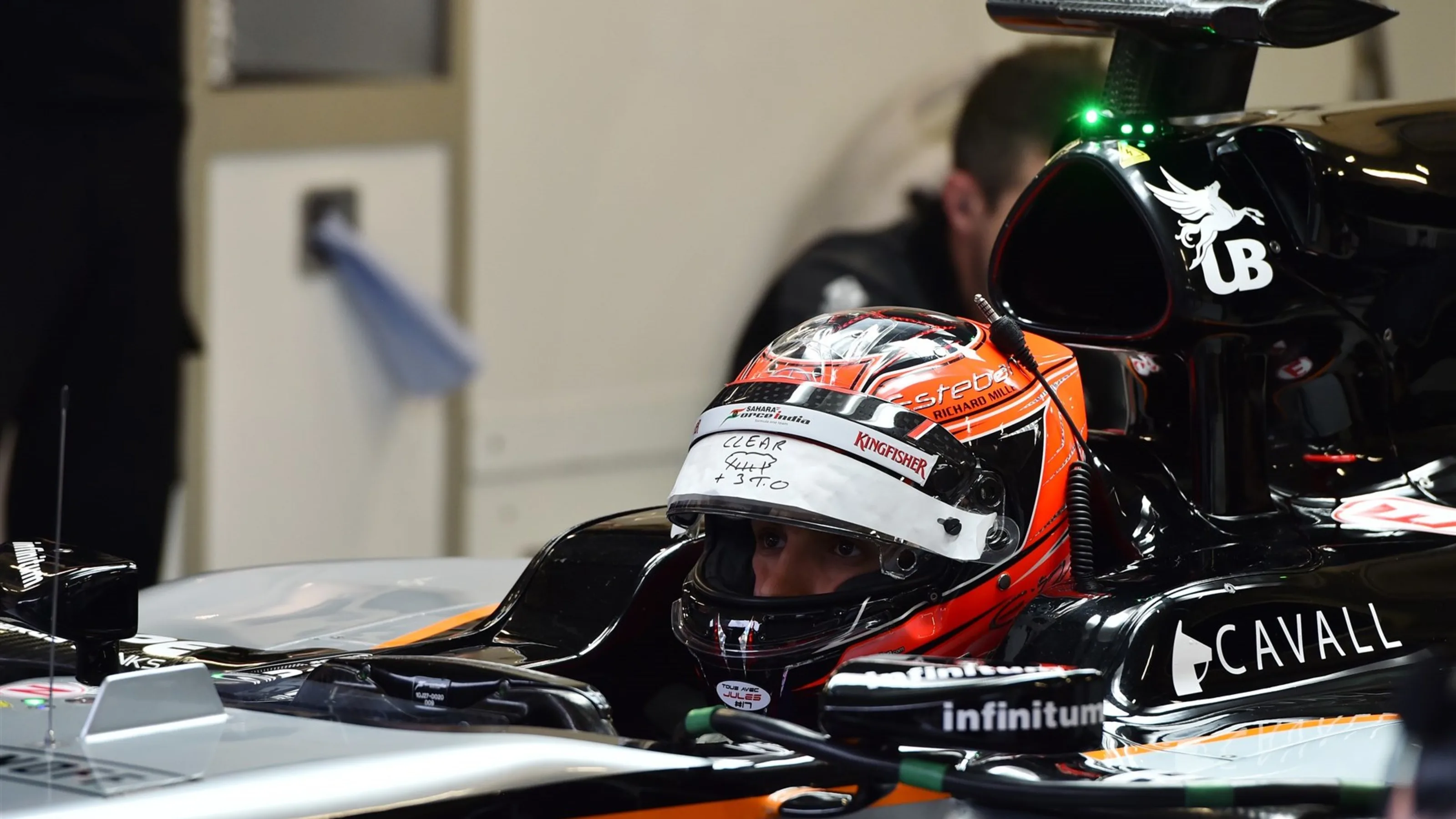 Esteban Ocon (FRA) Force India VJM08 at Formula One Testing, Day One, Spielberg, Austria, Tuesday