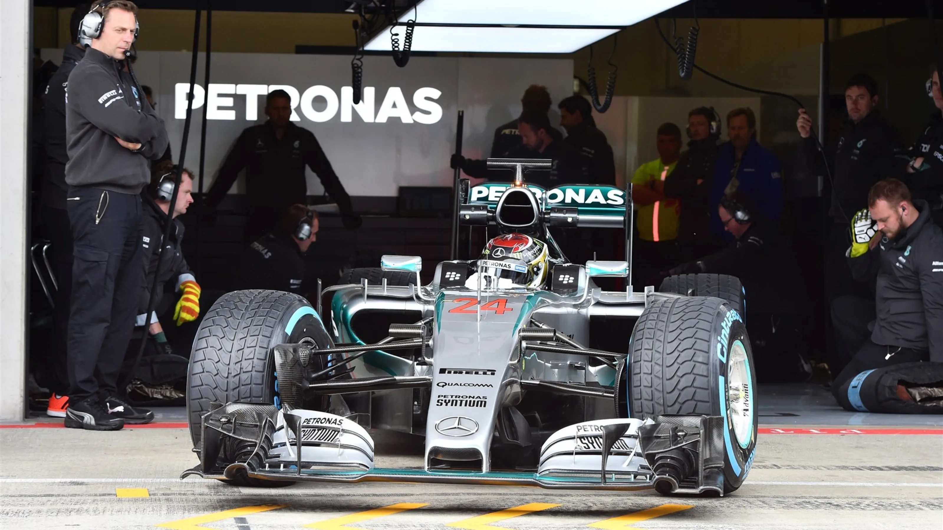 Pascal Wehrlein (GER) Mercedes AMG F1 W06 at Formula One Testing, Day One, Spielberg, Austria,
