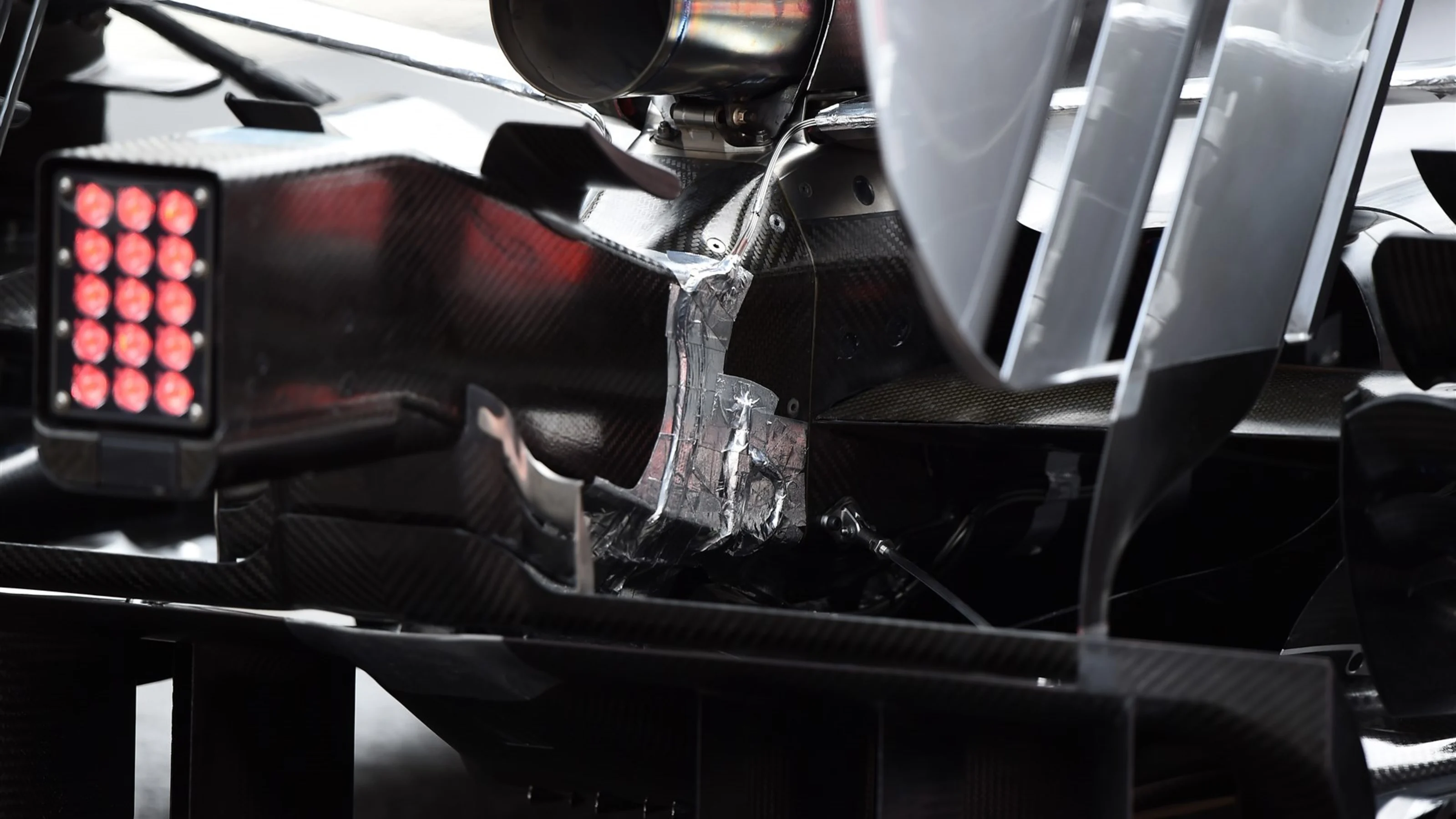 Mercedes AMG F1 W06 rear detail at Formula One Testing, Day One, Spielberg, Austria, Tuesday 23