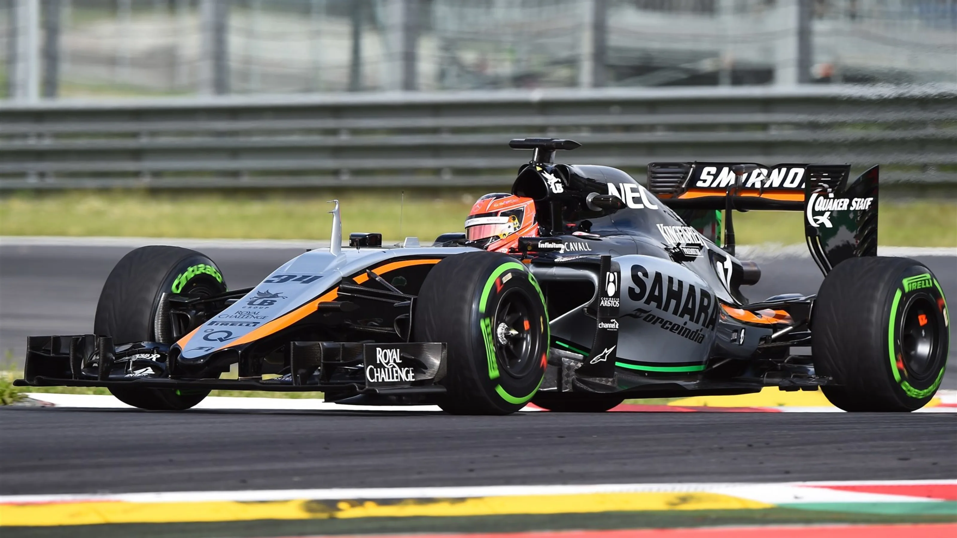 Esteban Ocon (FRA) Force India VJM08 at Formula One Testing, Day One, Spielberg, Austria, Tuesday