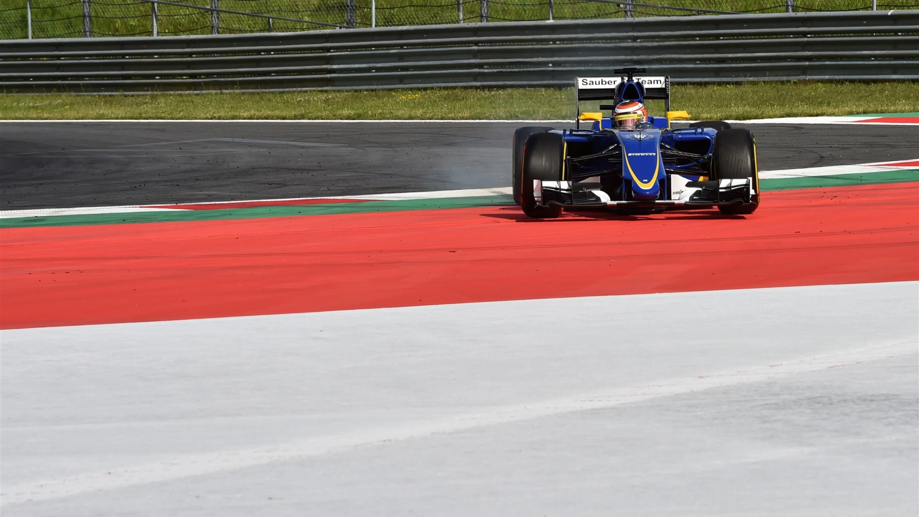 Raffaele Marciello (ITA) Sauber C34 runs wide at Formula One Testing, Day One, Spielberg, Austria,