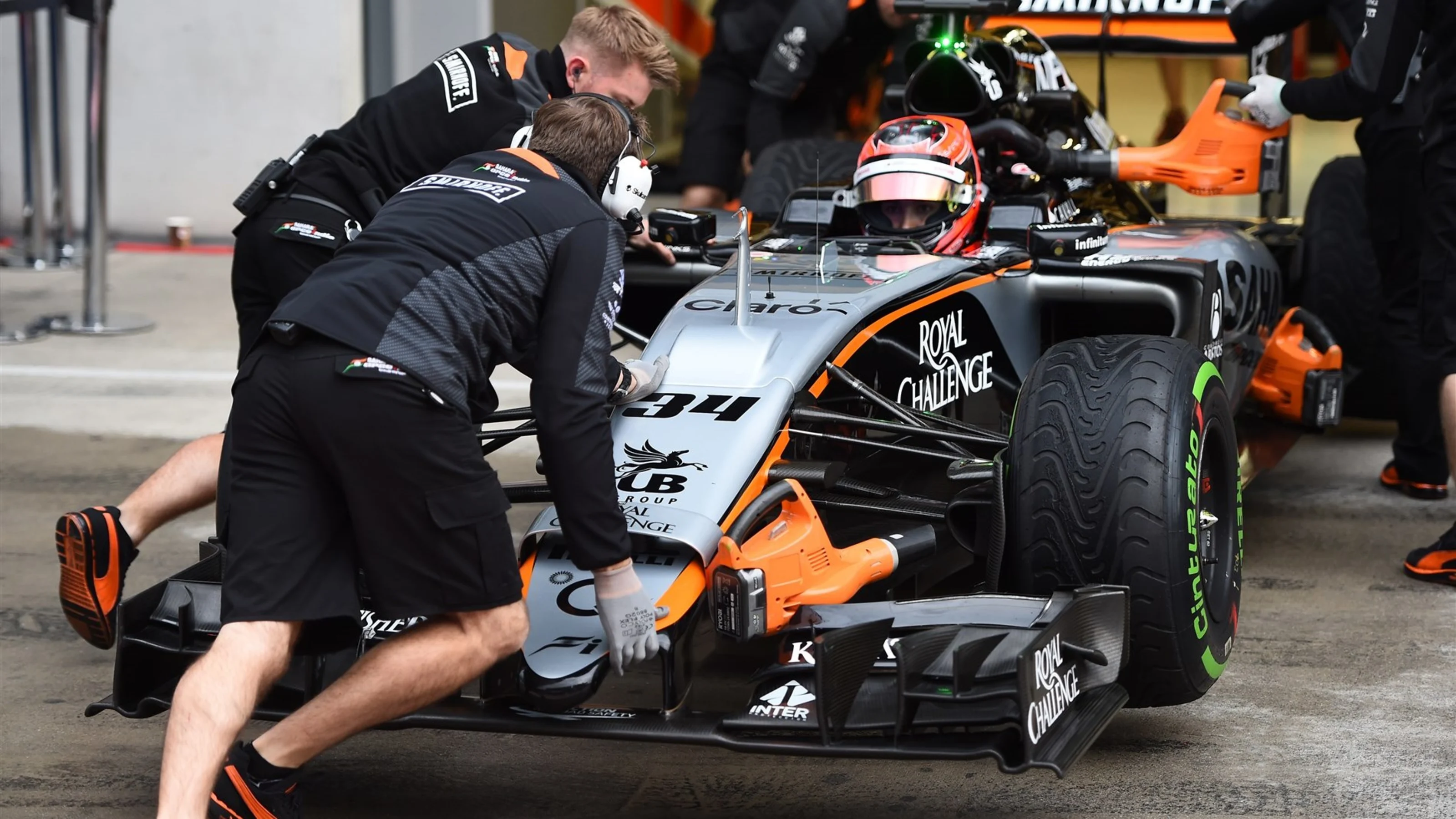 Esteban Ocon (FRA) Force India VJM08 at Formula One Testing, Day One, Spielberg, Austria, Tuesday
