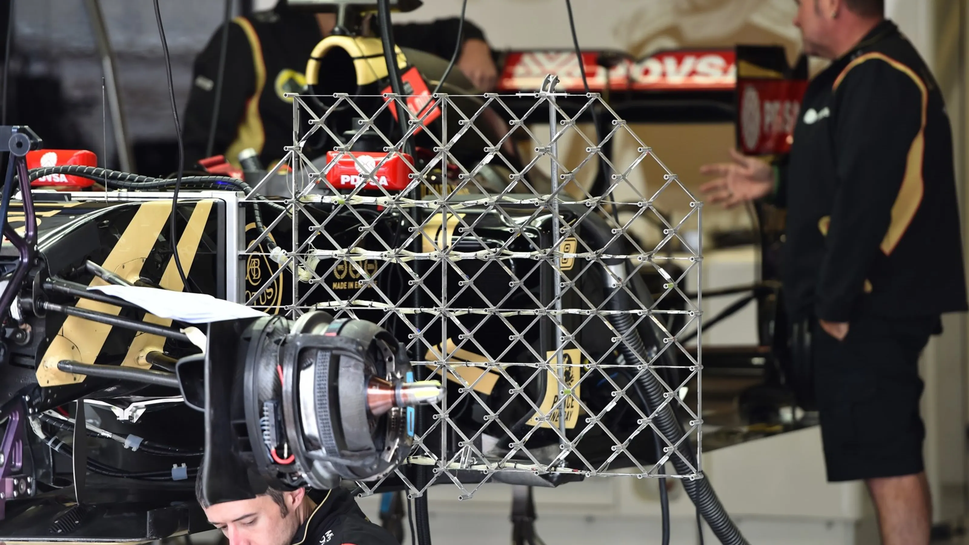Lotus E23 Hybrid with aero sensors at Formula One Testing, Day One, Spielberg, Austria, Tuesday 23