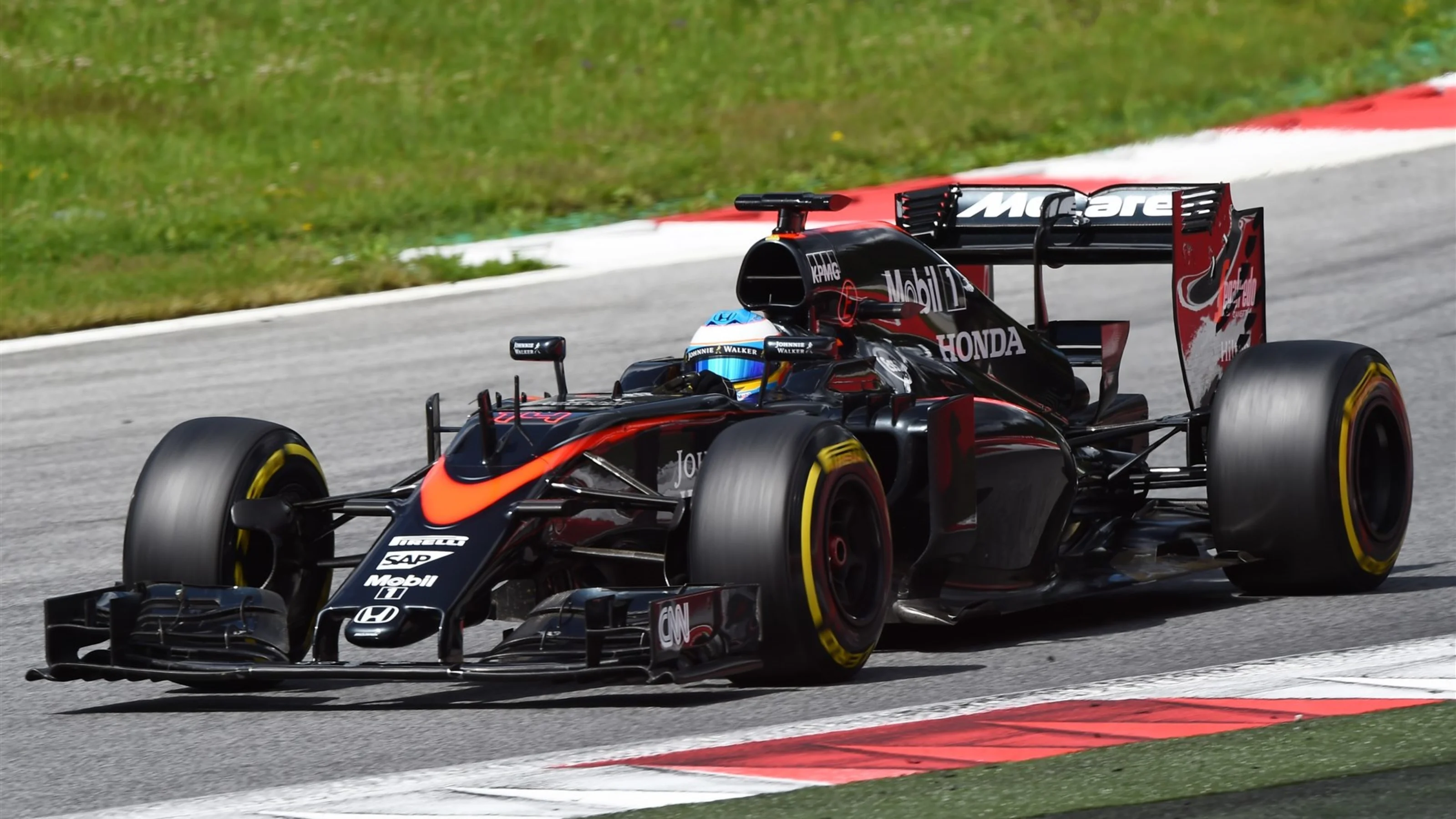 Fernando Alonso (ESP) McLaren MP4-30 at Formula One Testing, Day Two, Spielberg, Austria, Wednesday