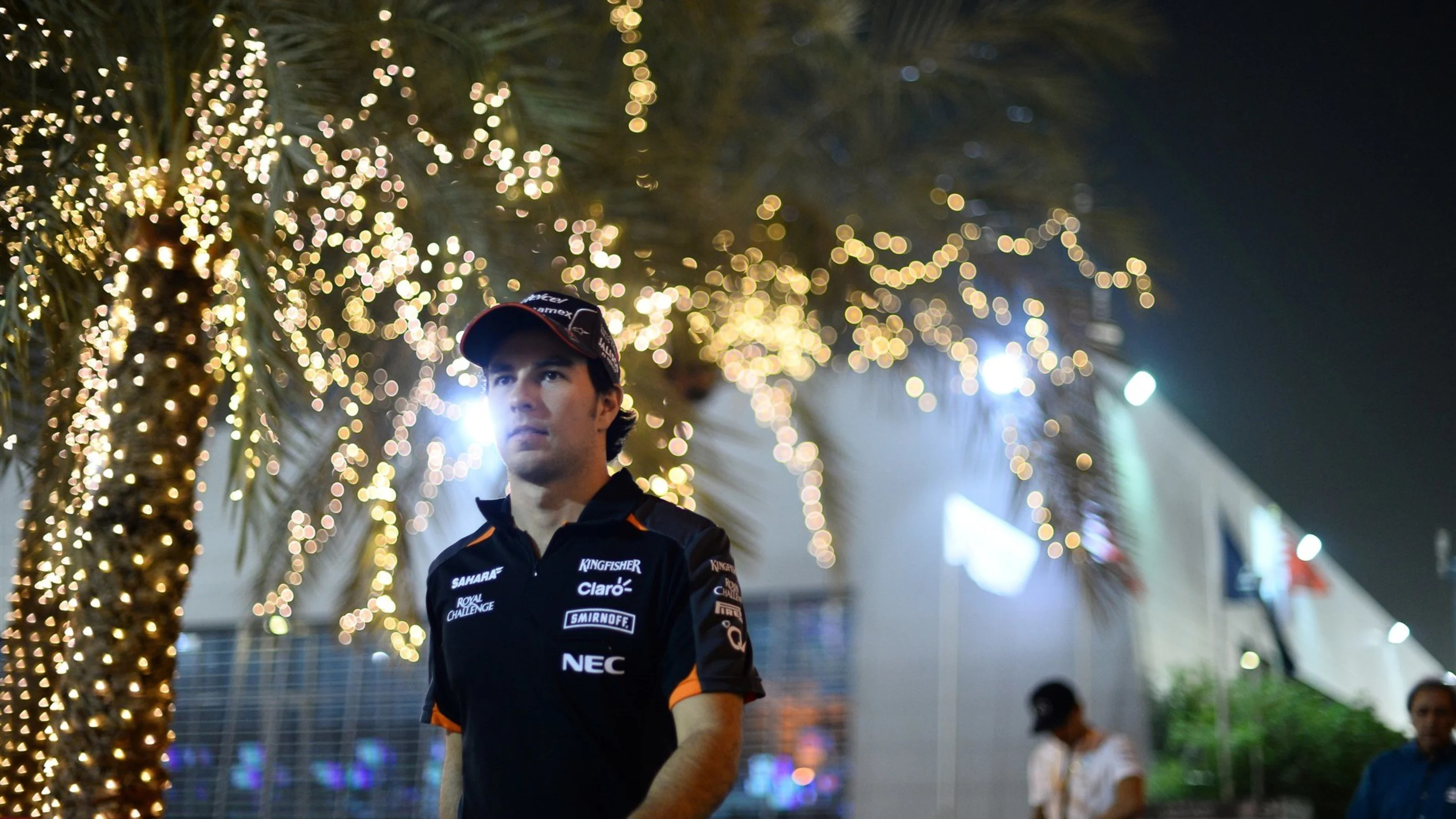 Sergio Perez (MEX) Force India at Formula One World Championship, Rd4, Bahrain Grand Prix Practice,