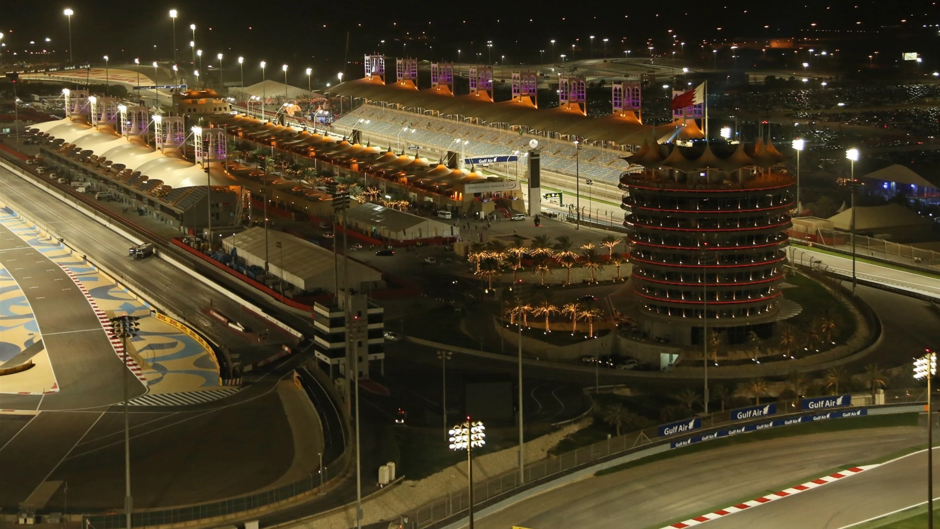 Aerial view at Formula One World Championship, Rd4, Bahrain Grand Prix Qualifying, Bahrain