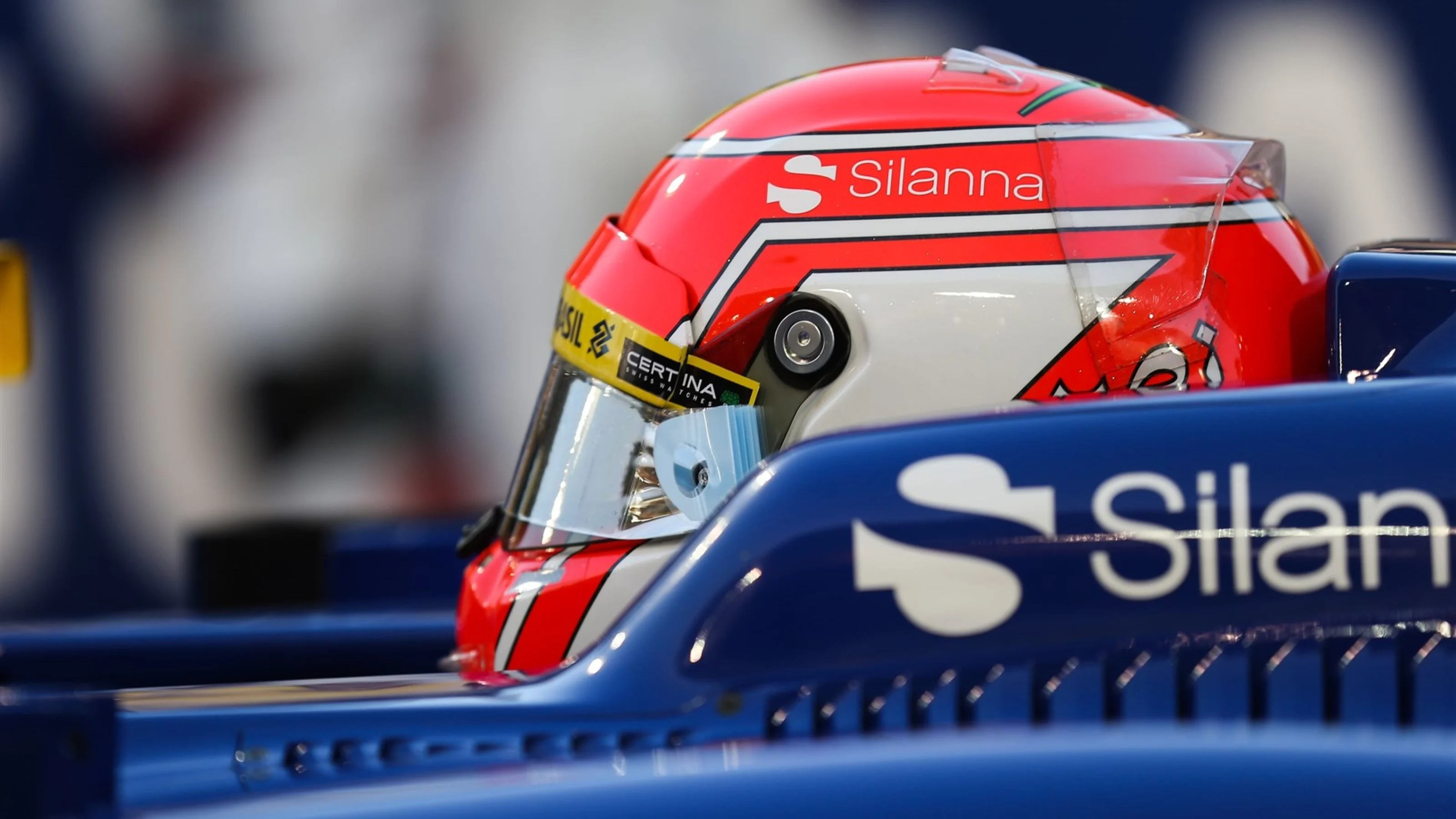Felipe Nasr (BRA) Sauber C34 on the grid at Formula One World Championship, Rd4, Bahrain Grand Prix