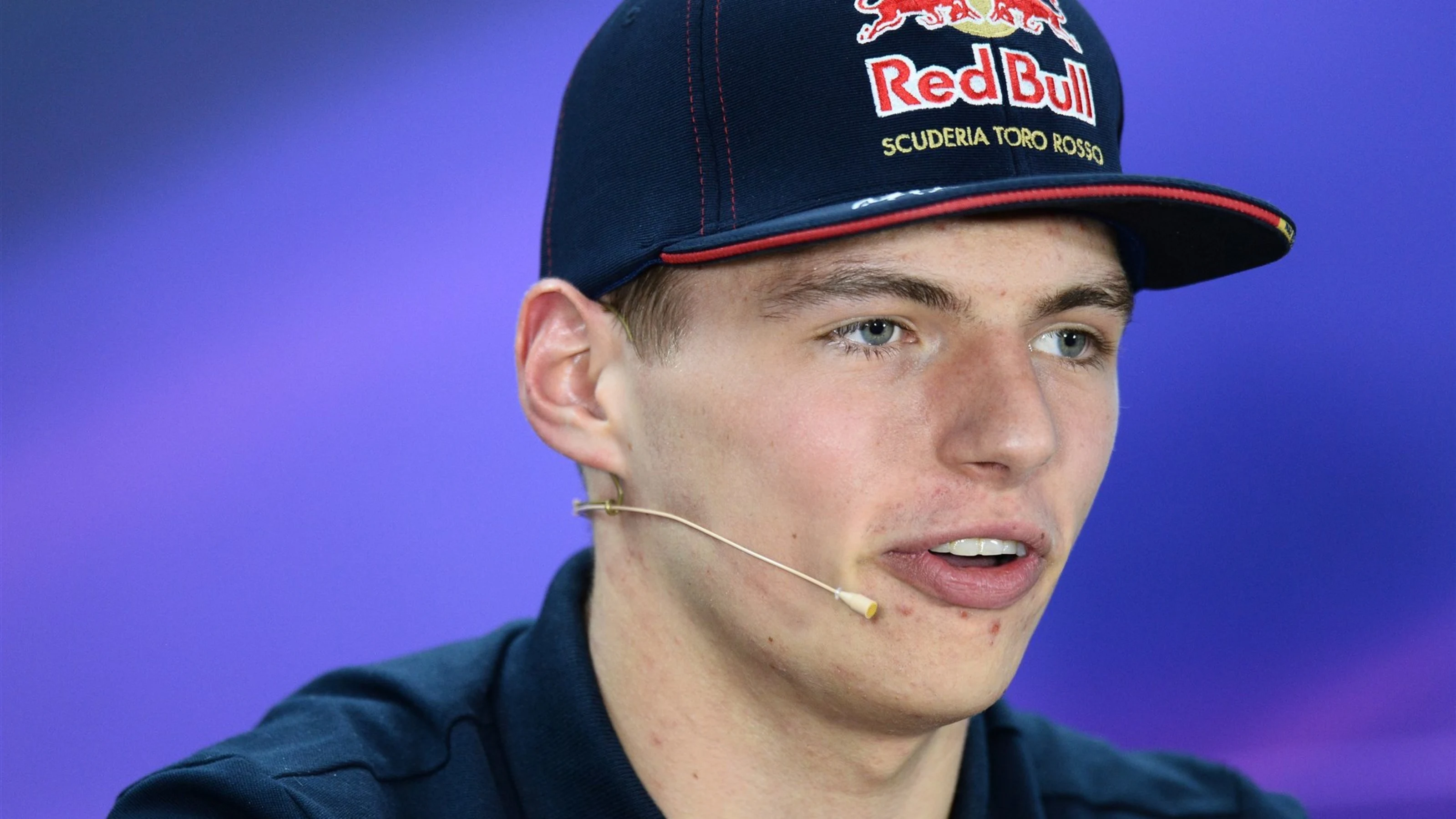 Max Verstappen (NDL) Scuderia Toro Rosso at the press conference at Formula One World Championship,
