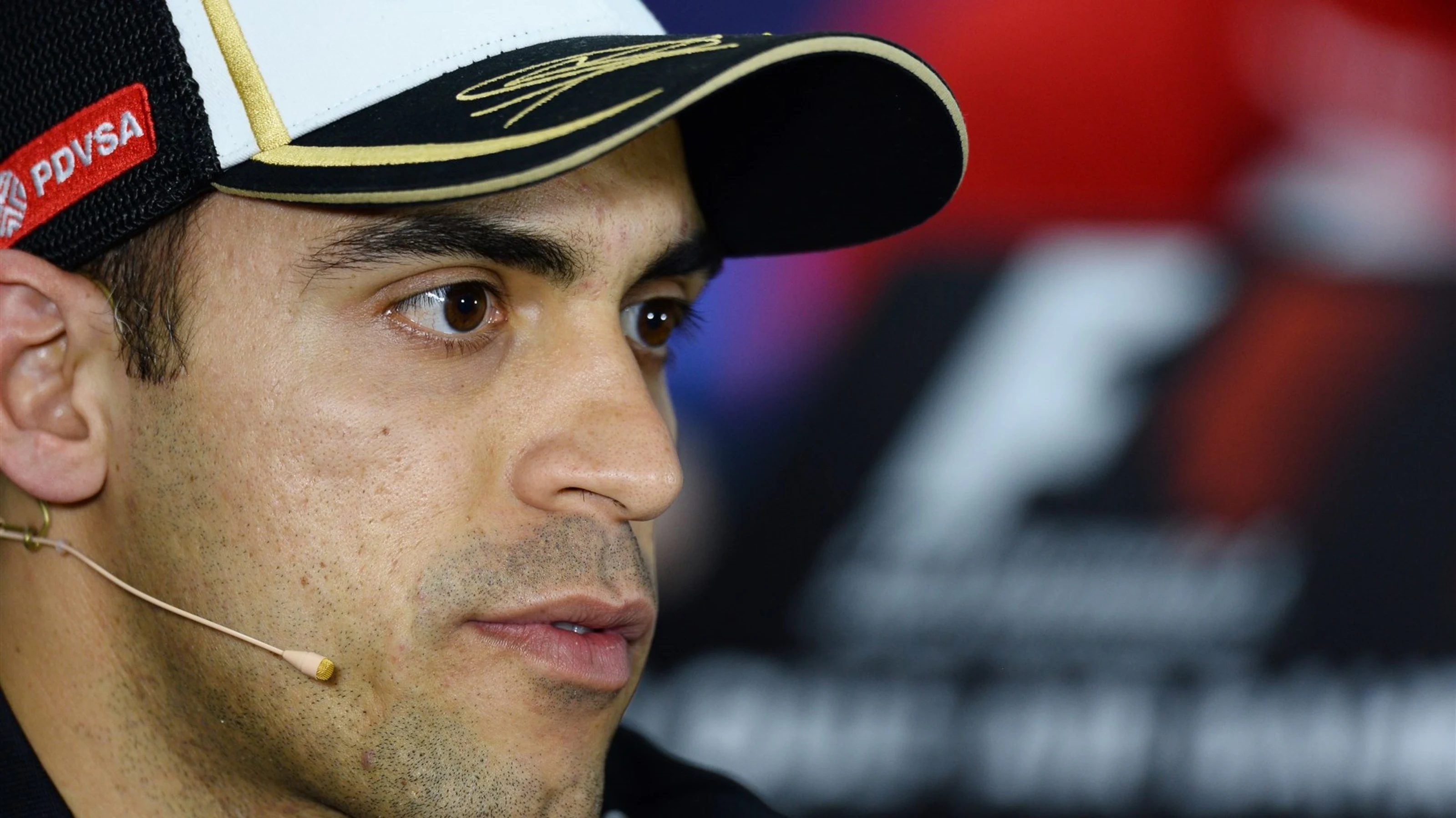 Pastor Maldonado (VEN) Lotus at the press conference at Formula One World Championship, Rd4,