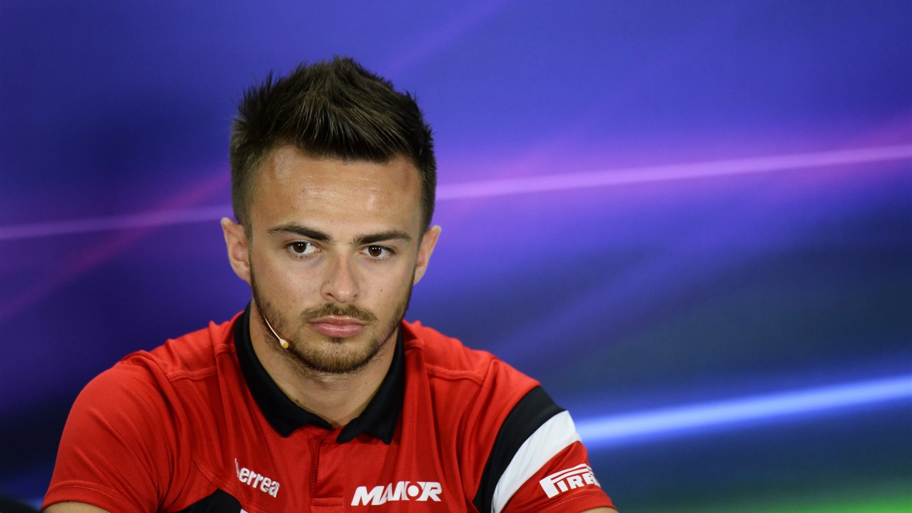 Will Stevens (GBR) Manor GP\t at the press conference at Formula One World Championship, Rd4,