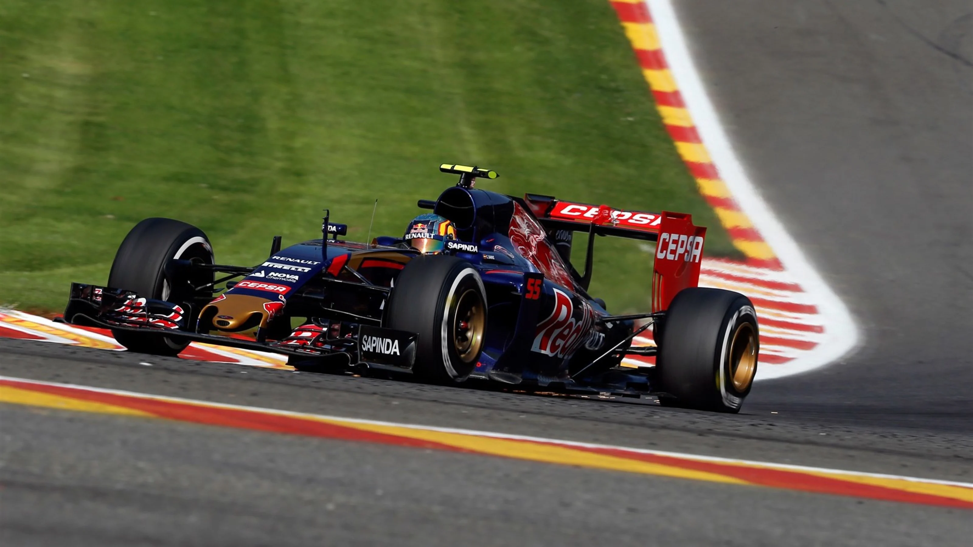 Carlos Sainz jr (ESP) Scuderia Toro Rosso STR10 at Formula One World Championship, Rd11, Belgian