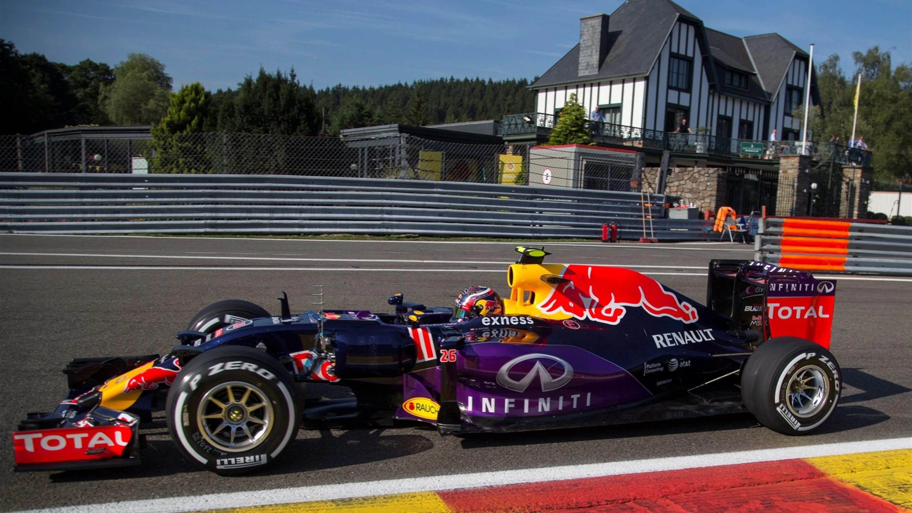 Daniil Kvyat (RUS) Red Bull Racing RB11 at Formula One World Championship, Rd11, Belgian Grand