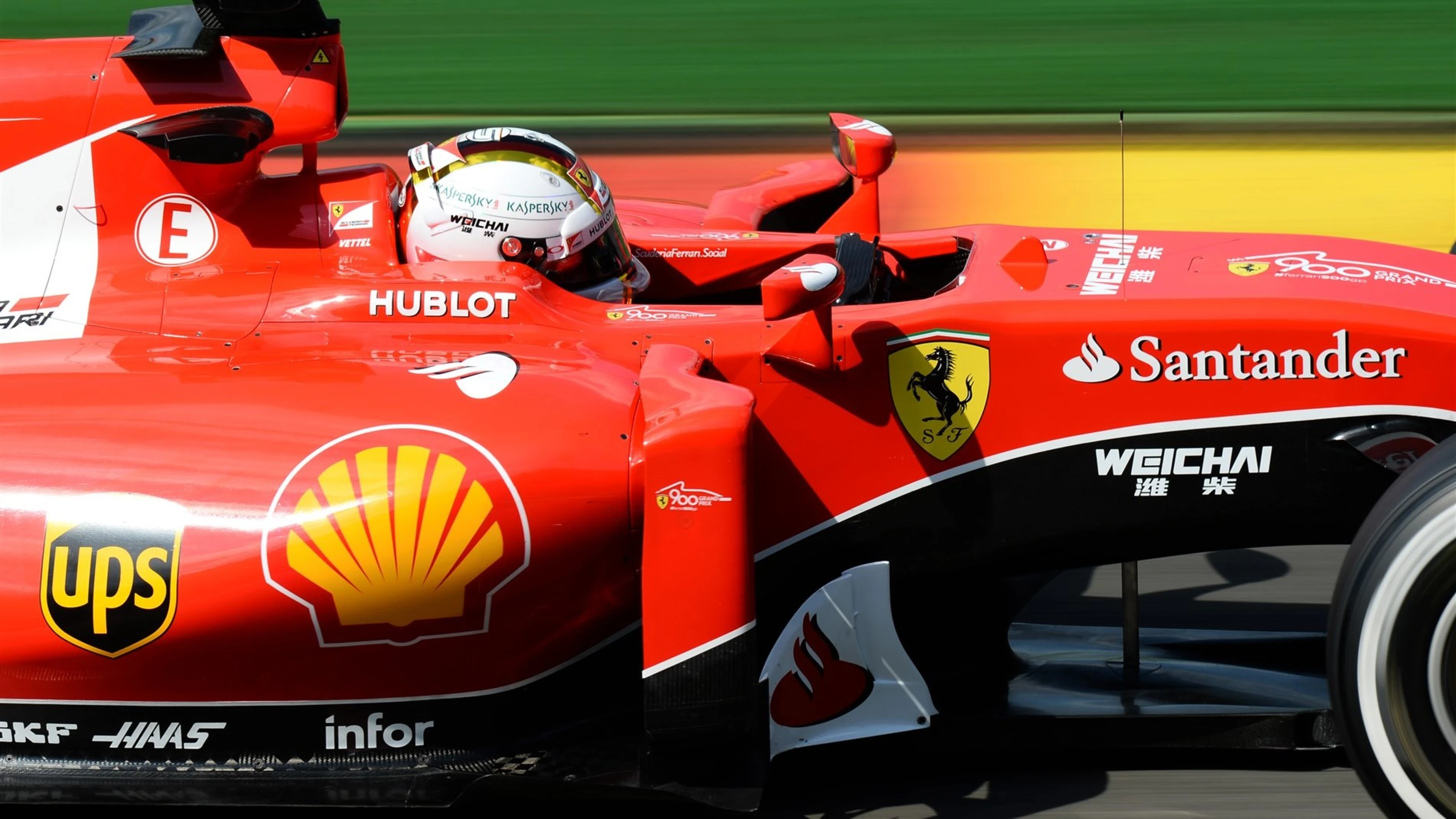 Sebastian Vettel (GER) Ferrari SF15-T at Formula One World Championship, Rd11, Belgian Grand Prix,